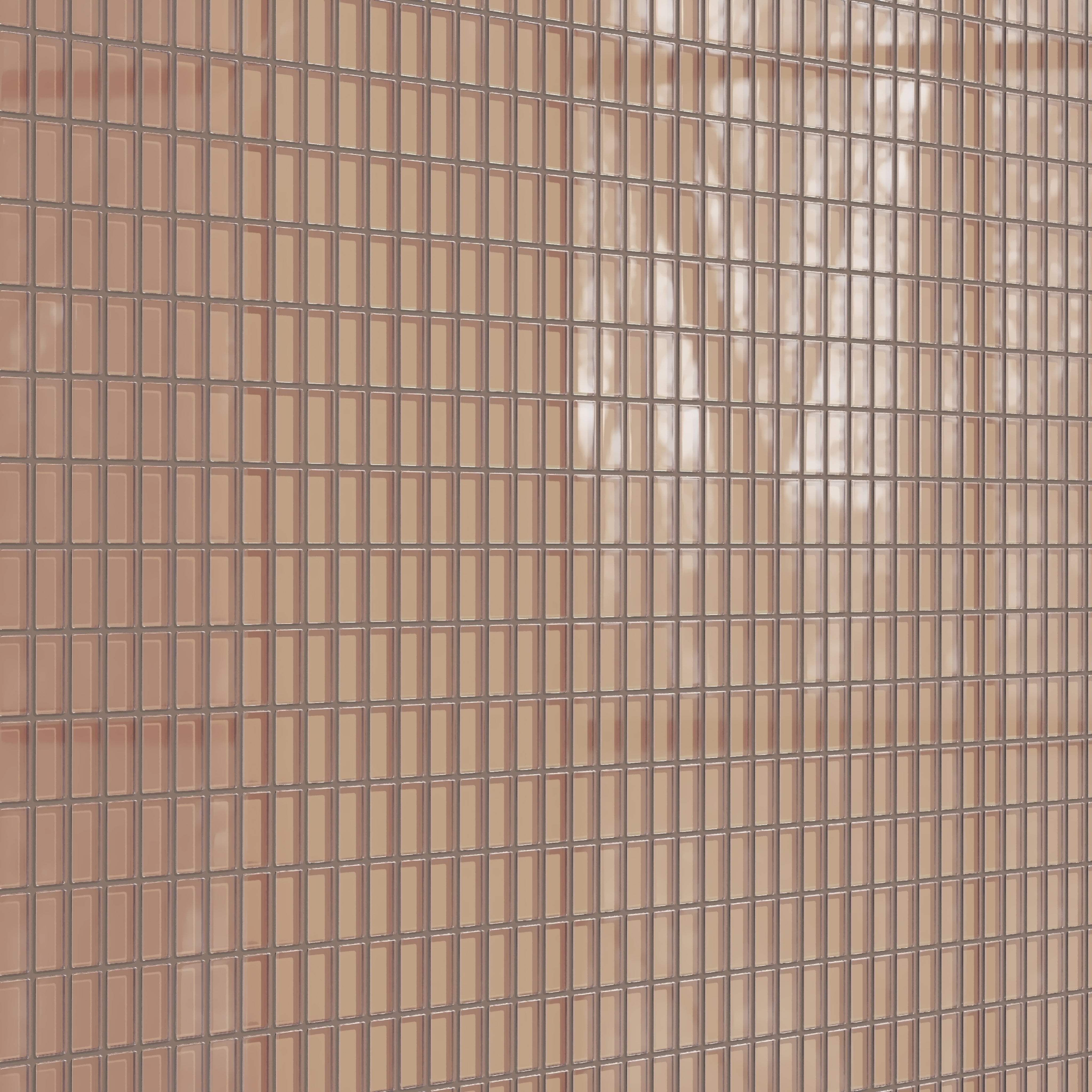 1x2 Straight Set Sheeted Glass Mosaic Tile in Sora Gloss