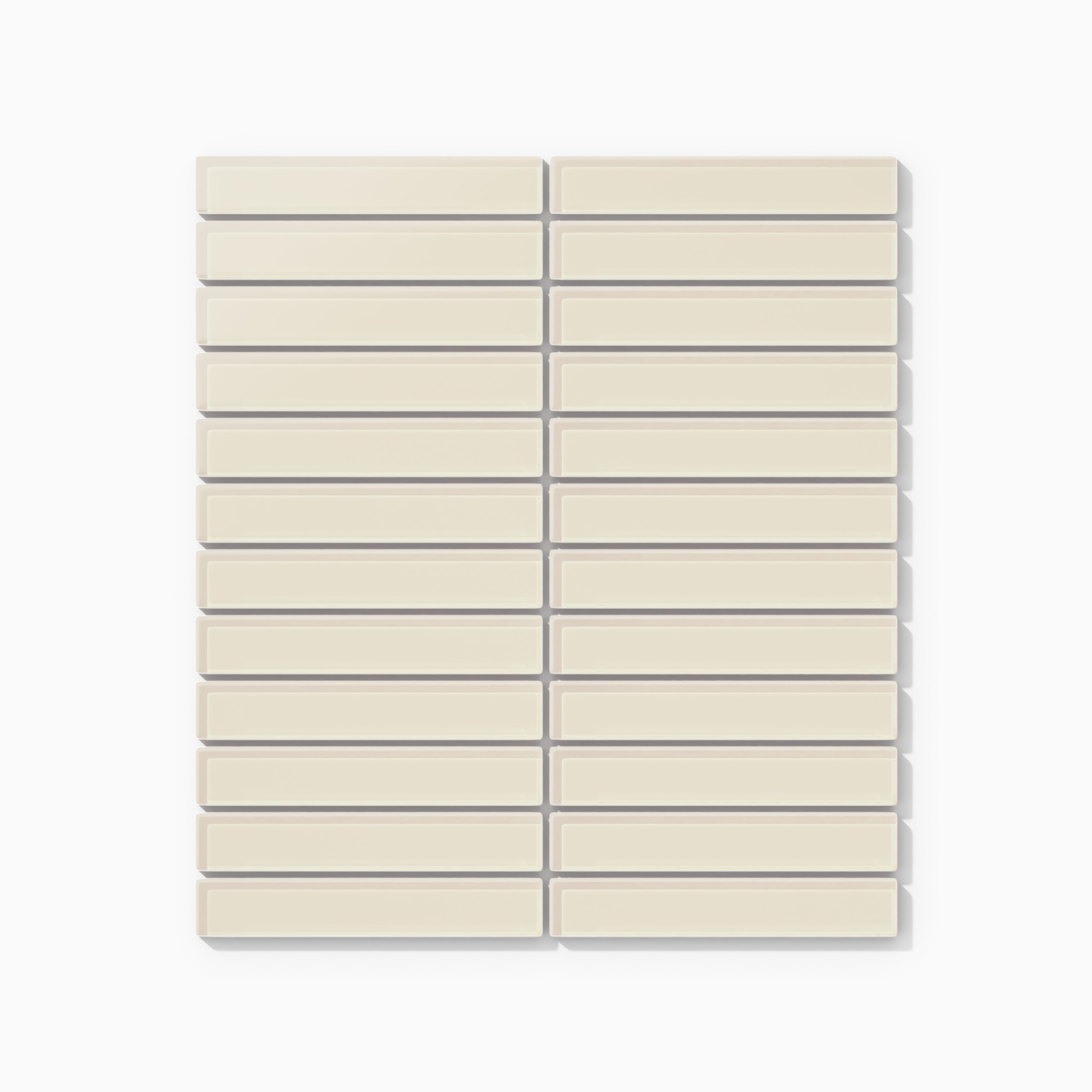 1x6 Straight Set Sheeted Glass Mosaic Tile in Sparrow Matte