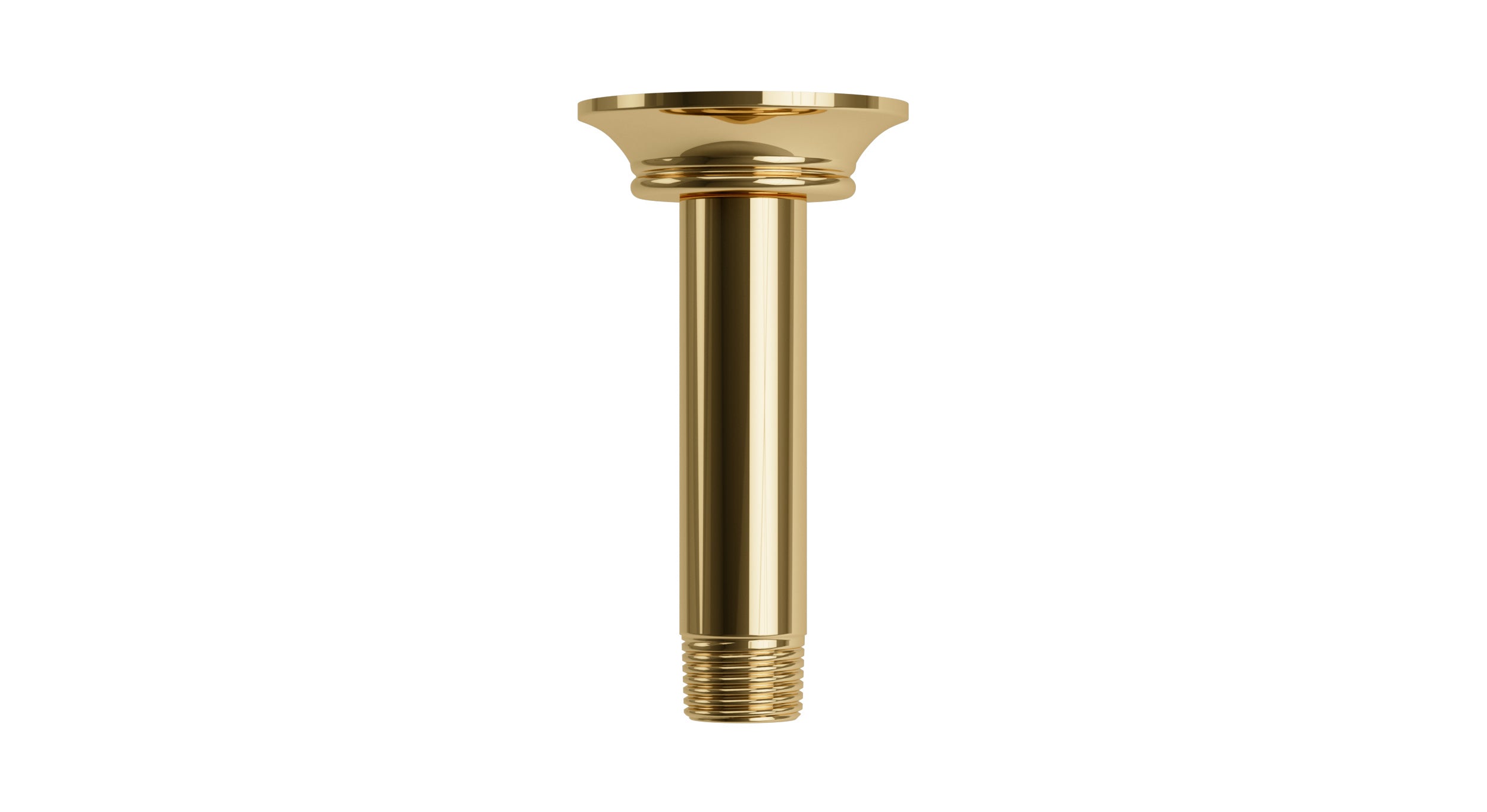 Emerson 4" Straight Shower Arm with Flange in Polished Brass