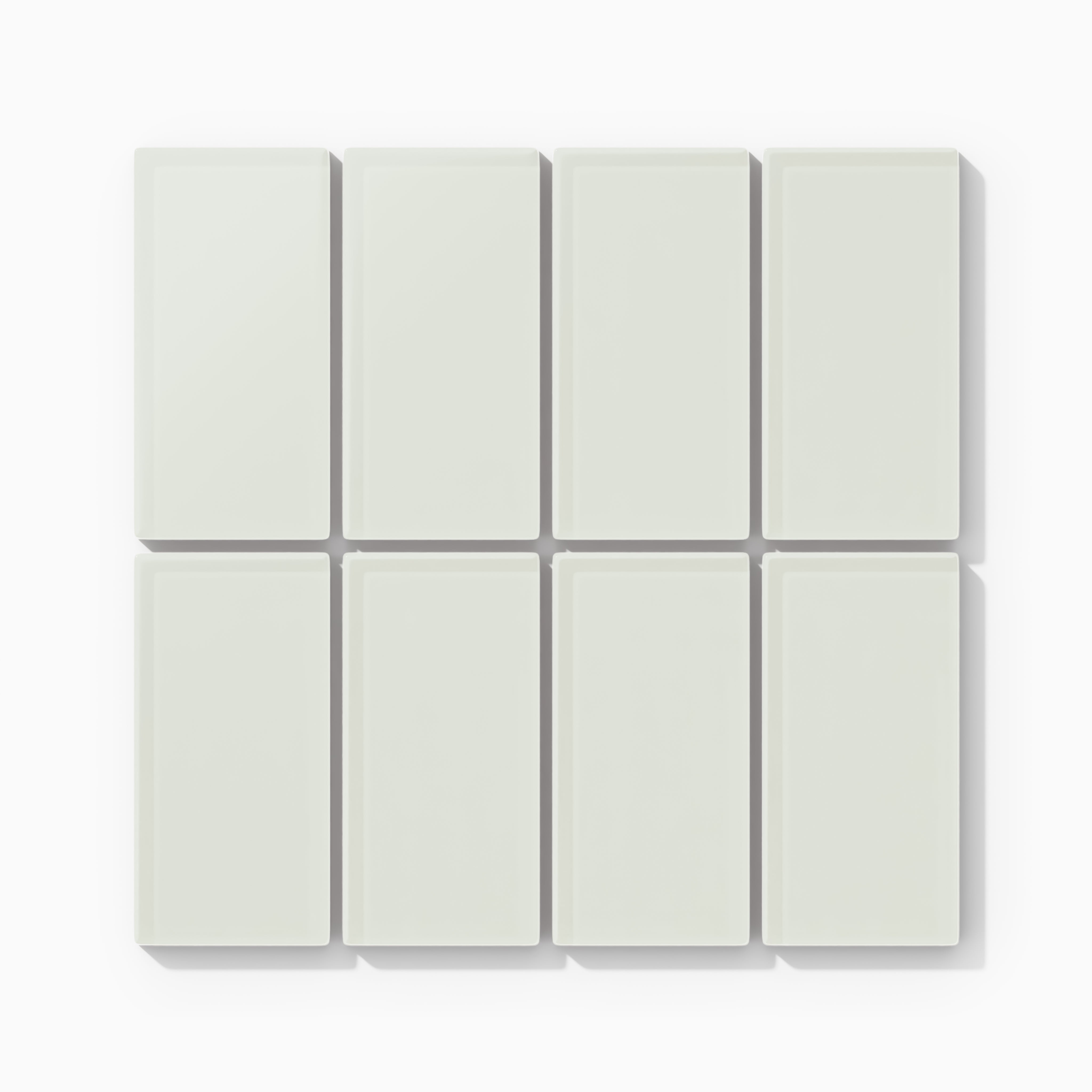 2x4 Straight Set Sheeted Glass Mosaic Tile in Flycatcher Matte