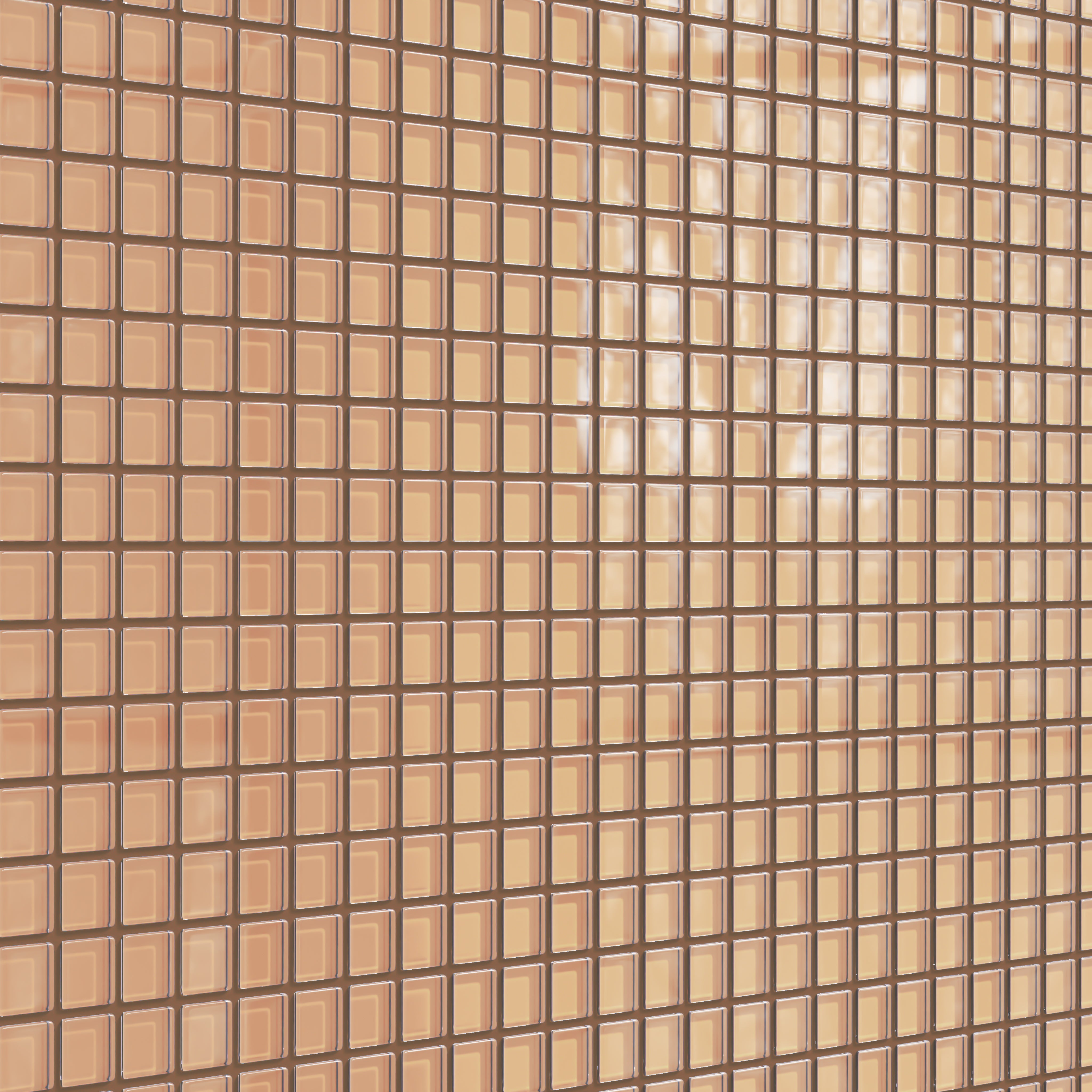 1x1 Straight Set Sheeted Glass Mosaic Tile in Carolina Wren Gloss