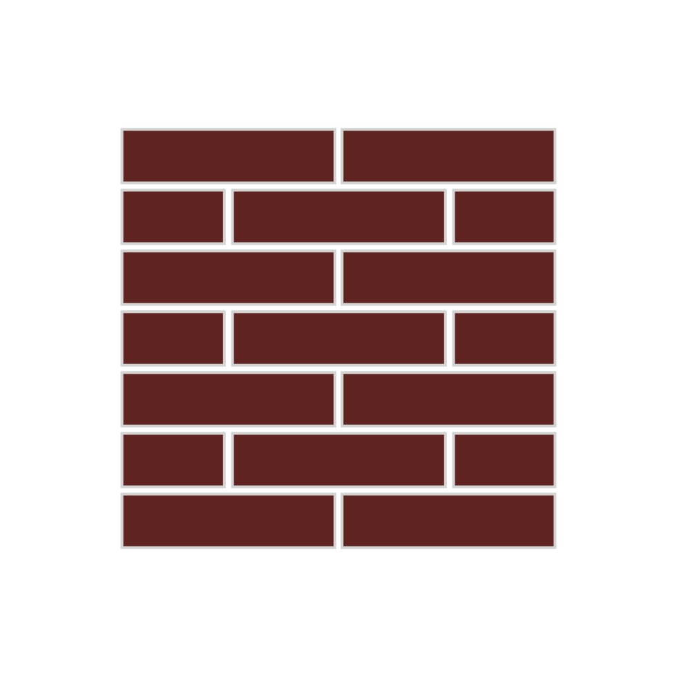 1x4 Half Offset Sheeted Original Ceramic Mosaic Tile in Vintage Leather Gloss