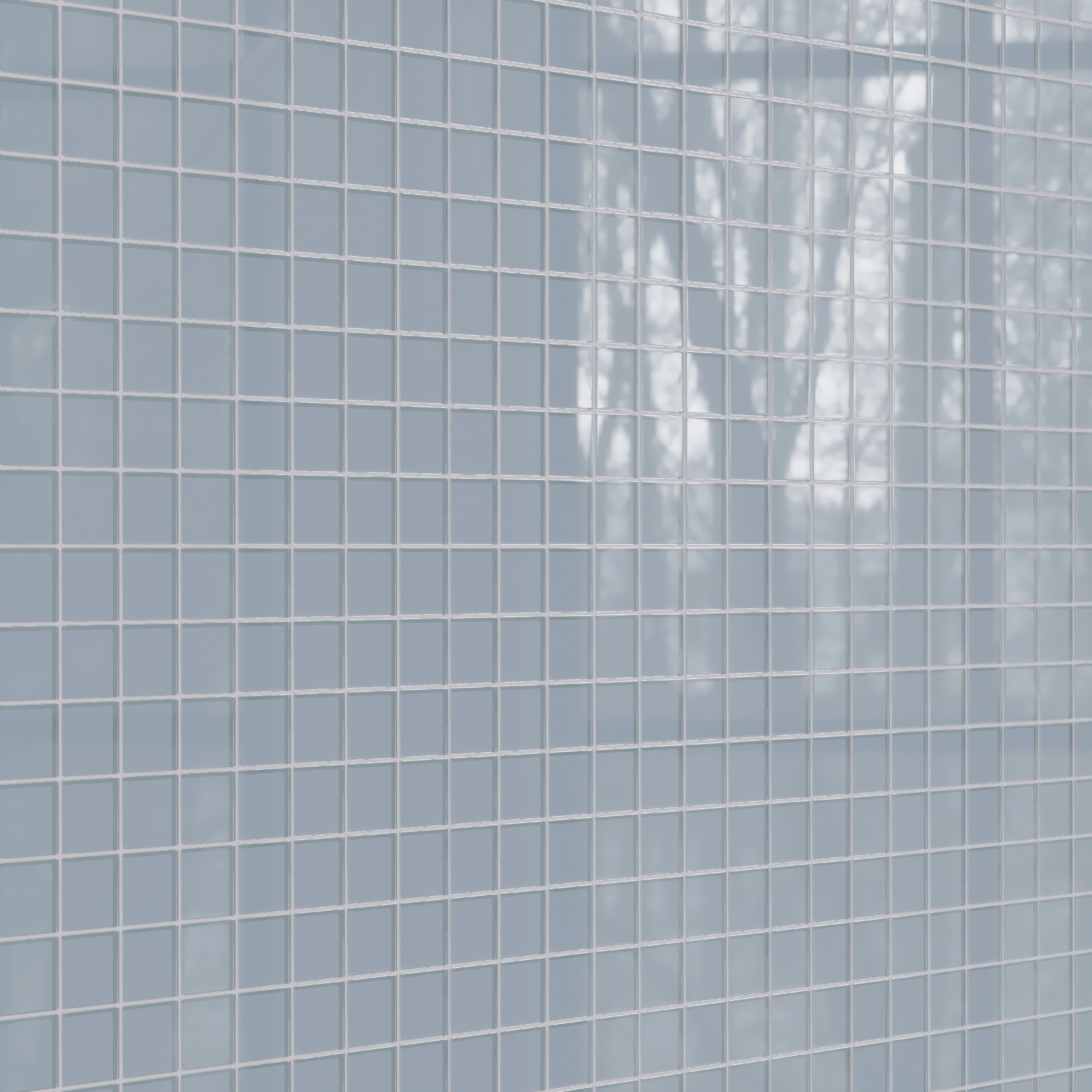 3x3 Straight Set Sheeted Glass Mosaic Tile in Pinyon Jay Gloss