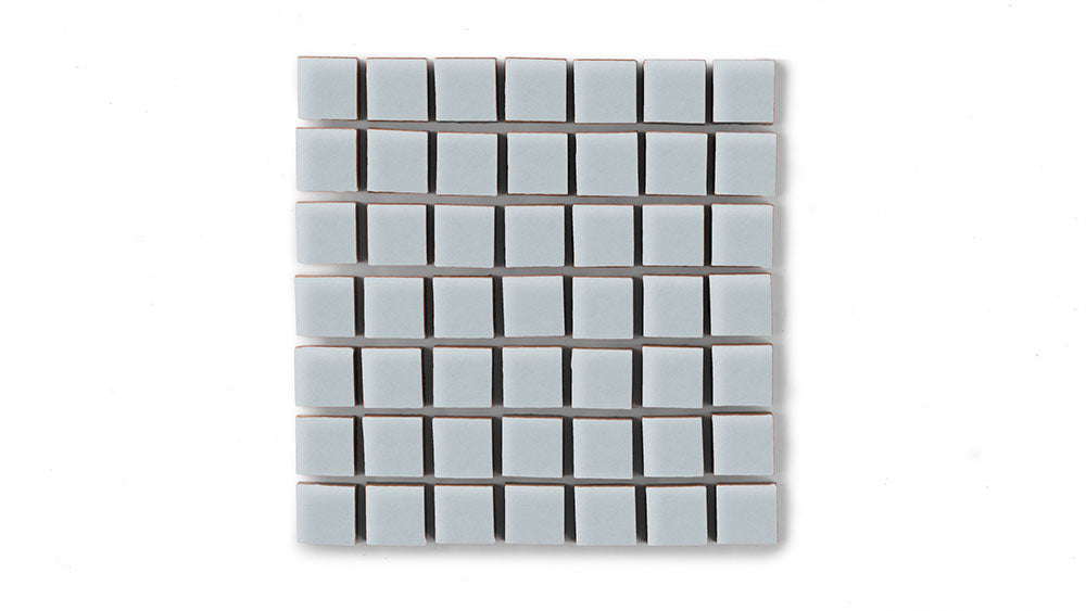 1x1 Straight Set Sheeted Original Ceramic Mosaic Tile in Crater Lake Matte