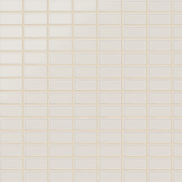 1x2 Straight Set Sheeted Glass Mosaic Tile in Dove Matte