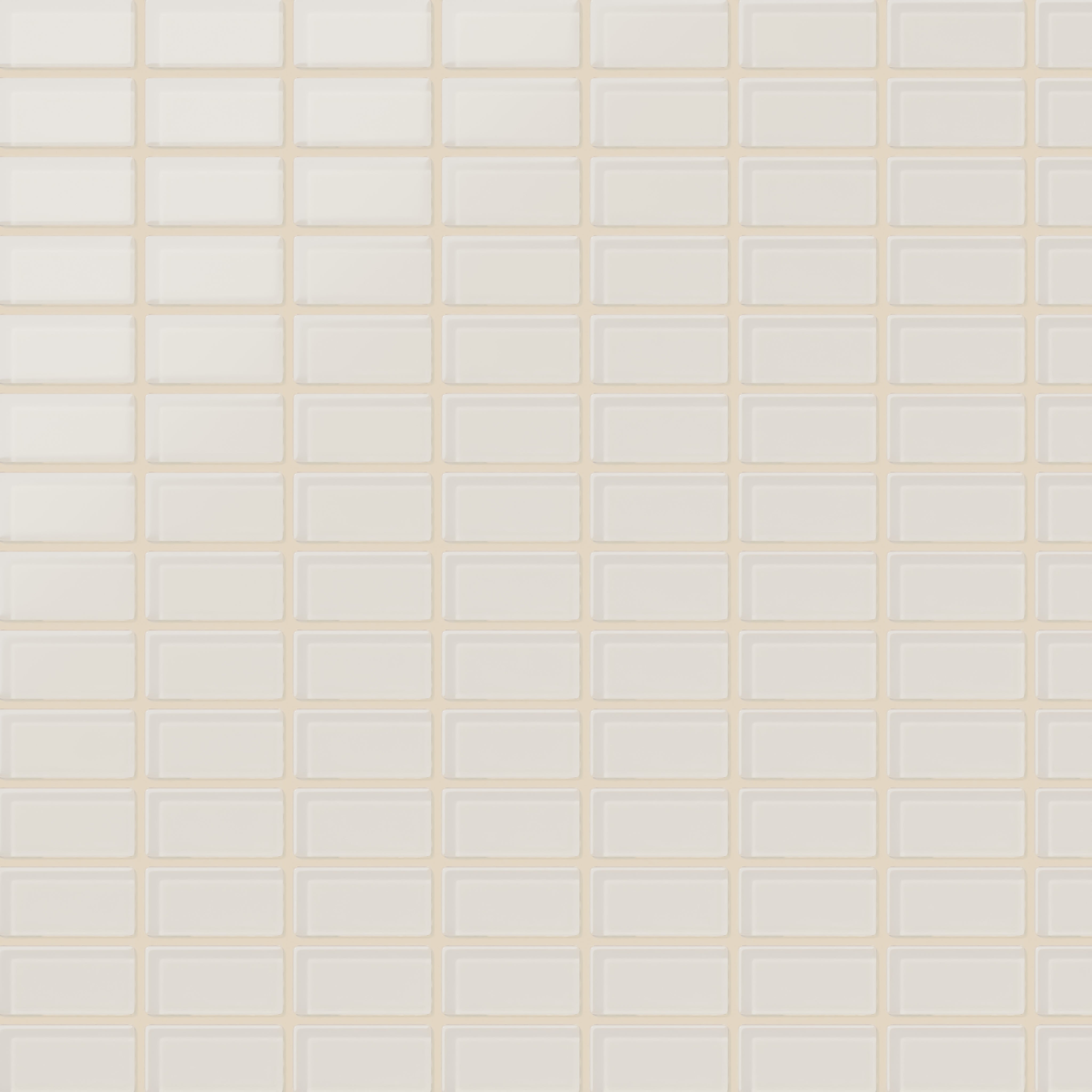1x2 Straight Set Sheeted Glass Mosaic Tile in Dove Matte