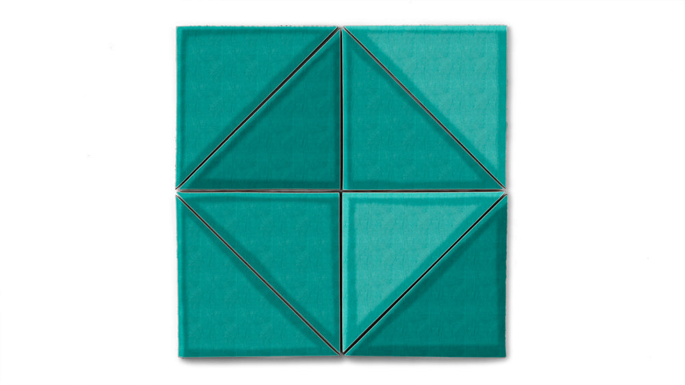 6" Triangle Original Ceramic Tile in Bora Bora Gloss