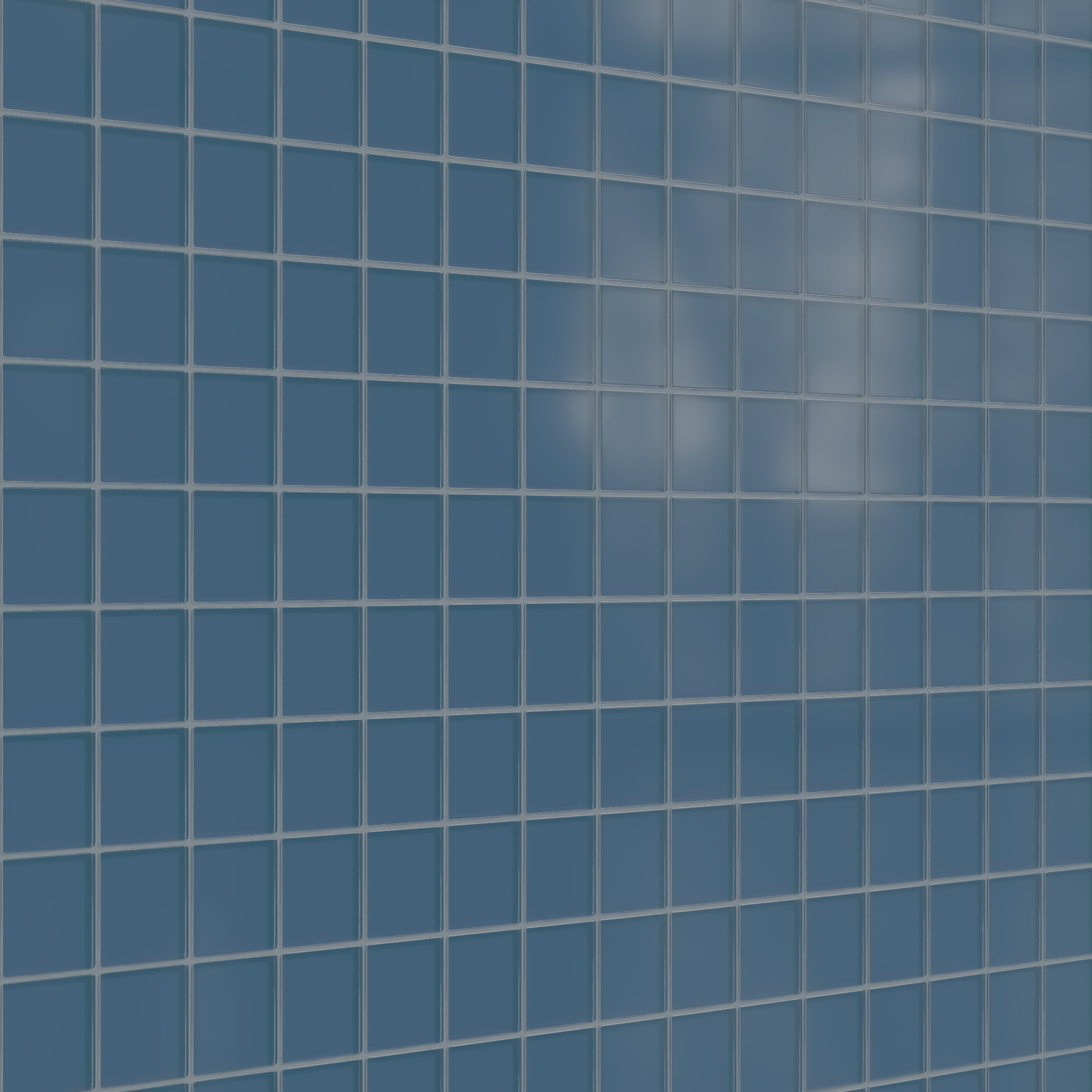 3x3 Straight Set Sheeted Glass Mosaic Tile in Blue Jay Matte