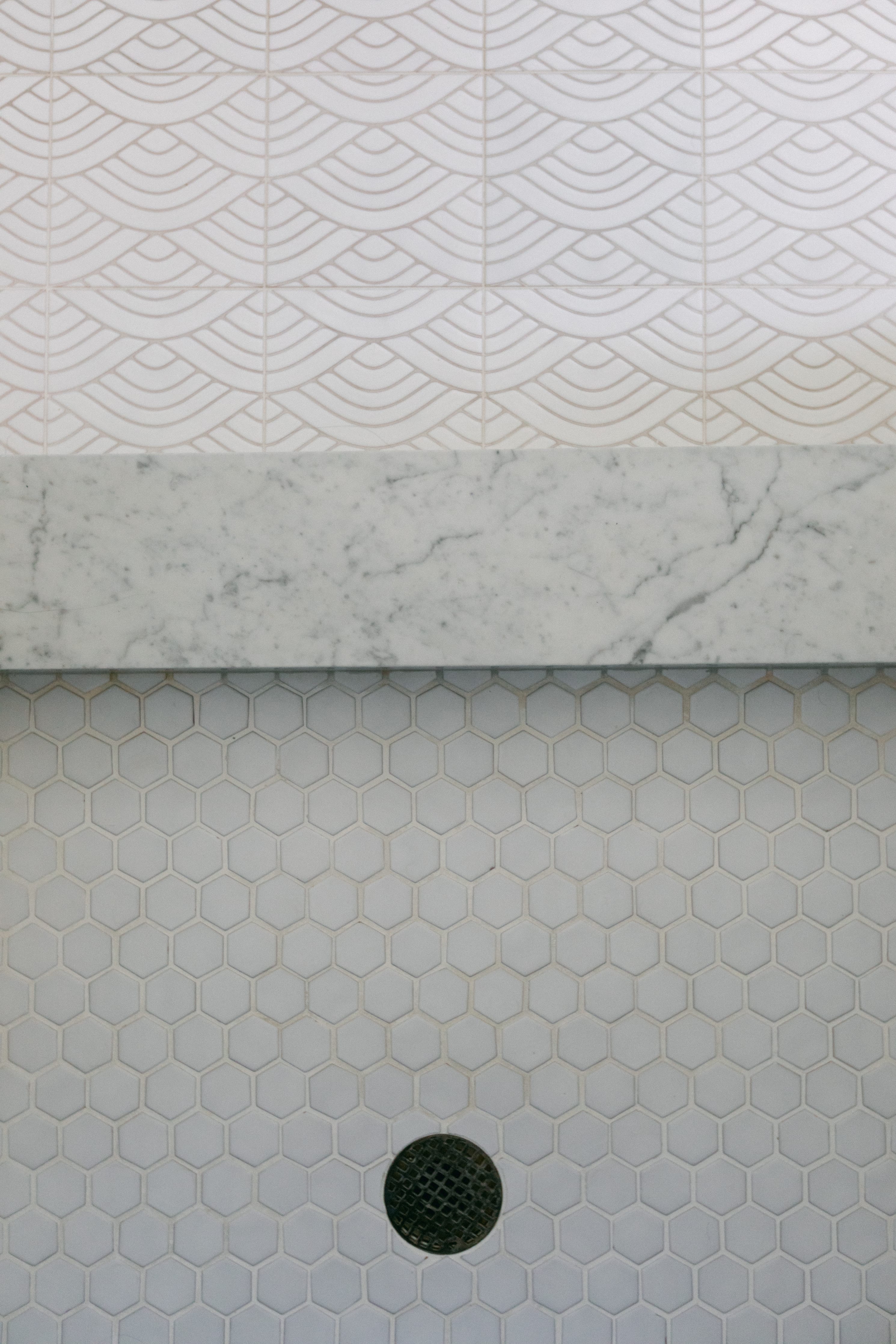 3" Hexagon Sheeted Original Ceramic Mosaic Tile in Frost Matte