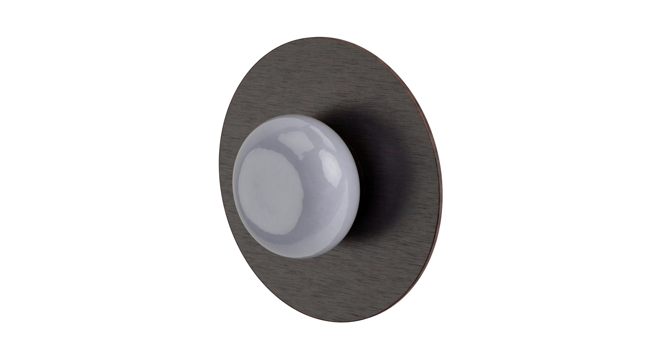 Foundry One Handle Wall Mount Shower Trim with Pebble Ceramic Knob Handle in Antique Bronze
