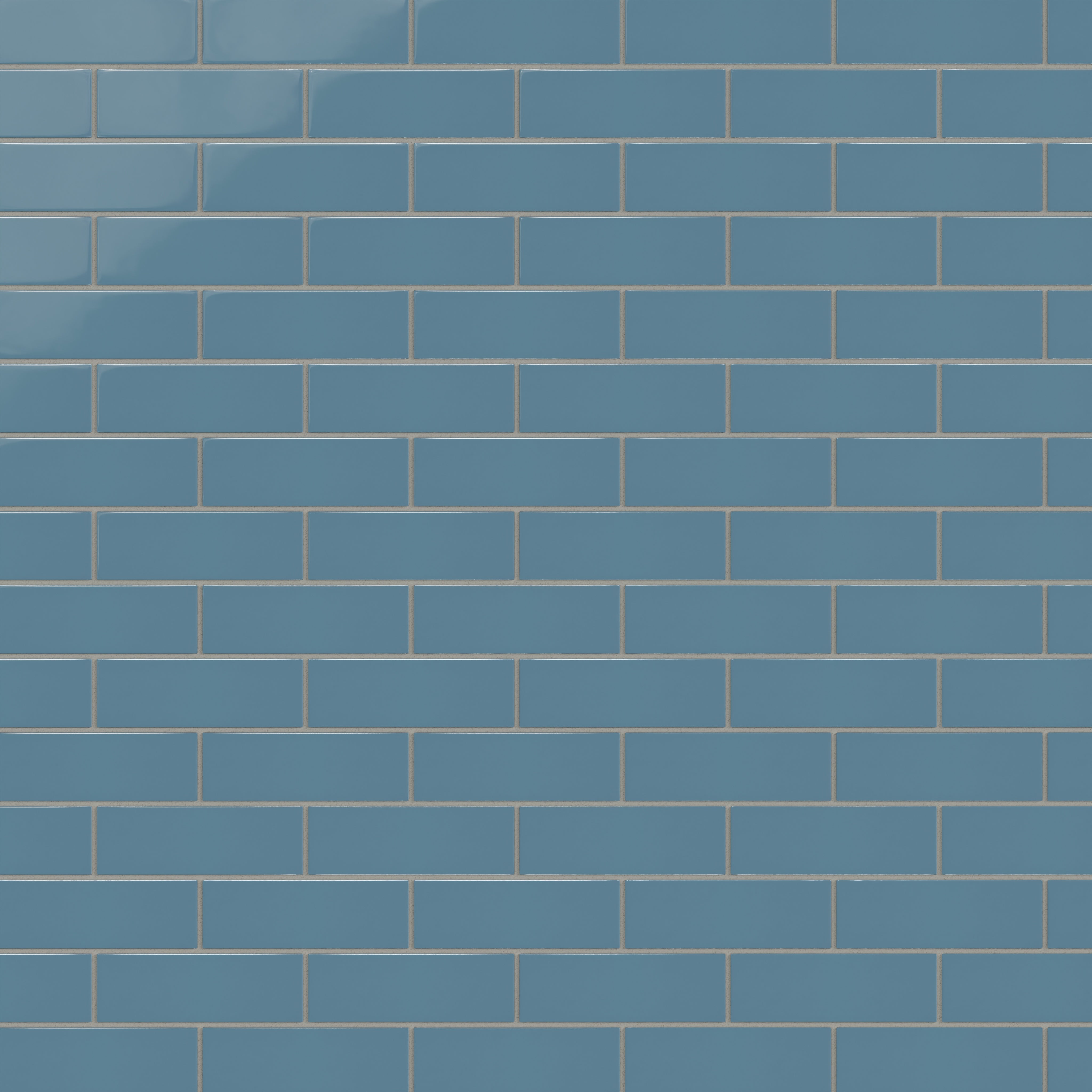 2x6 Natural Press Ceramic Tile in Azurite Gloss