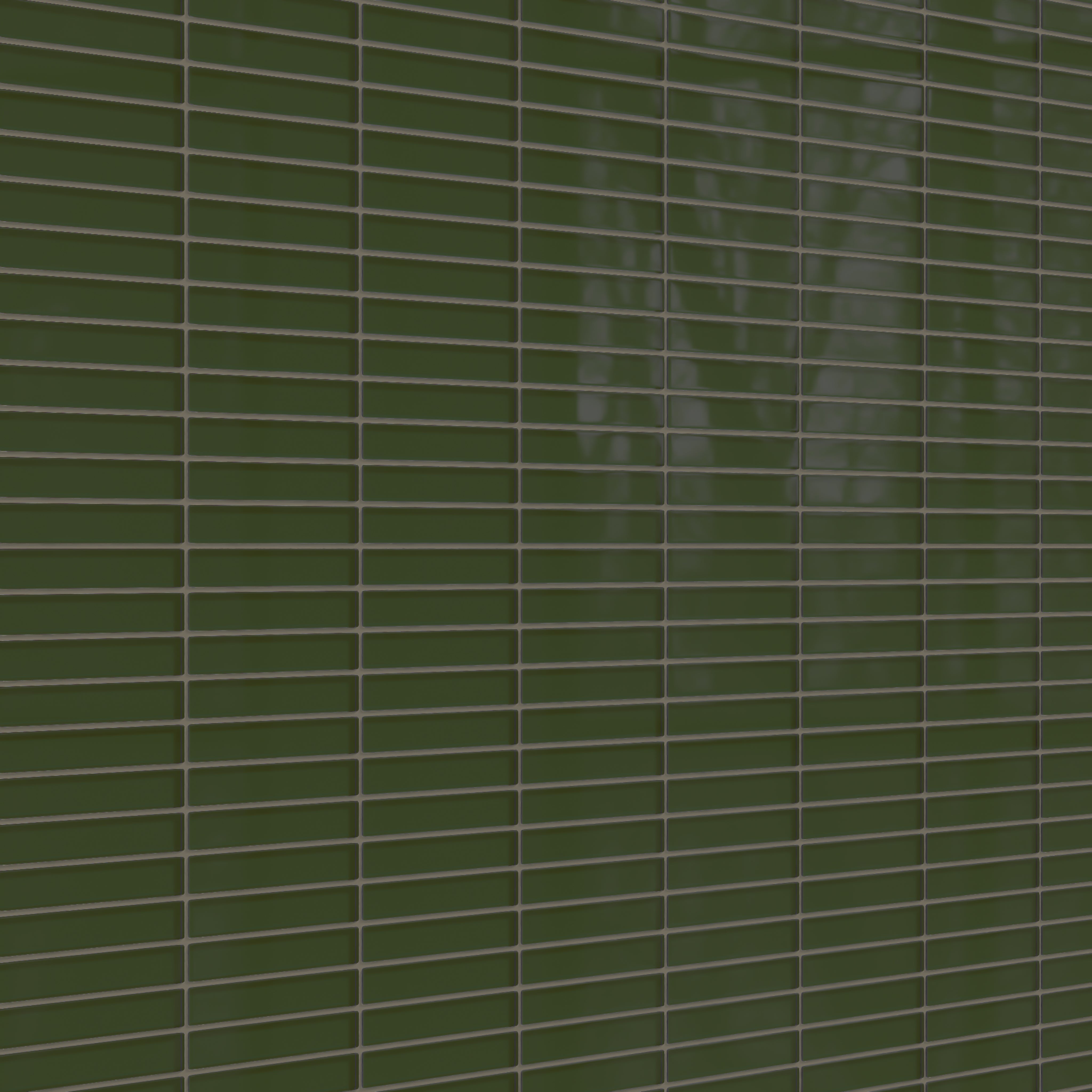 1x6 Straight Set Sheeted Glass Mosaic Tile in Starling Gloss