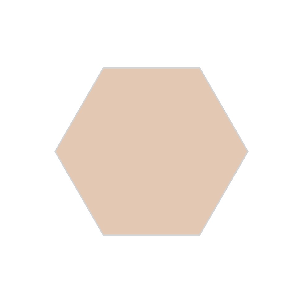 8" Hexagon Original Ceramic Tile in Tumbleweed Gloss