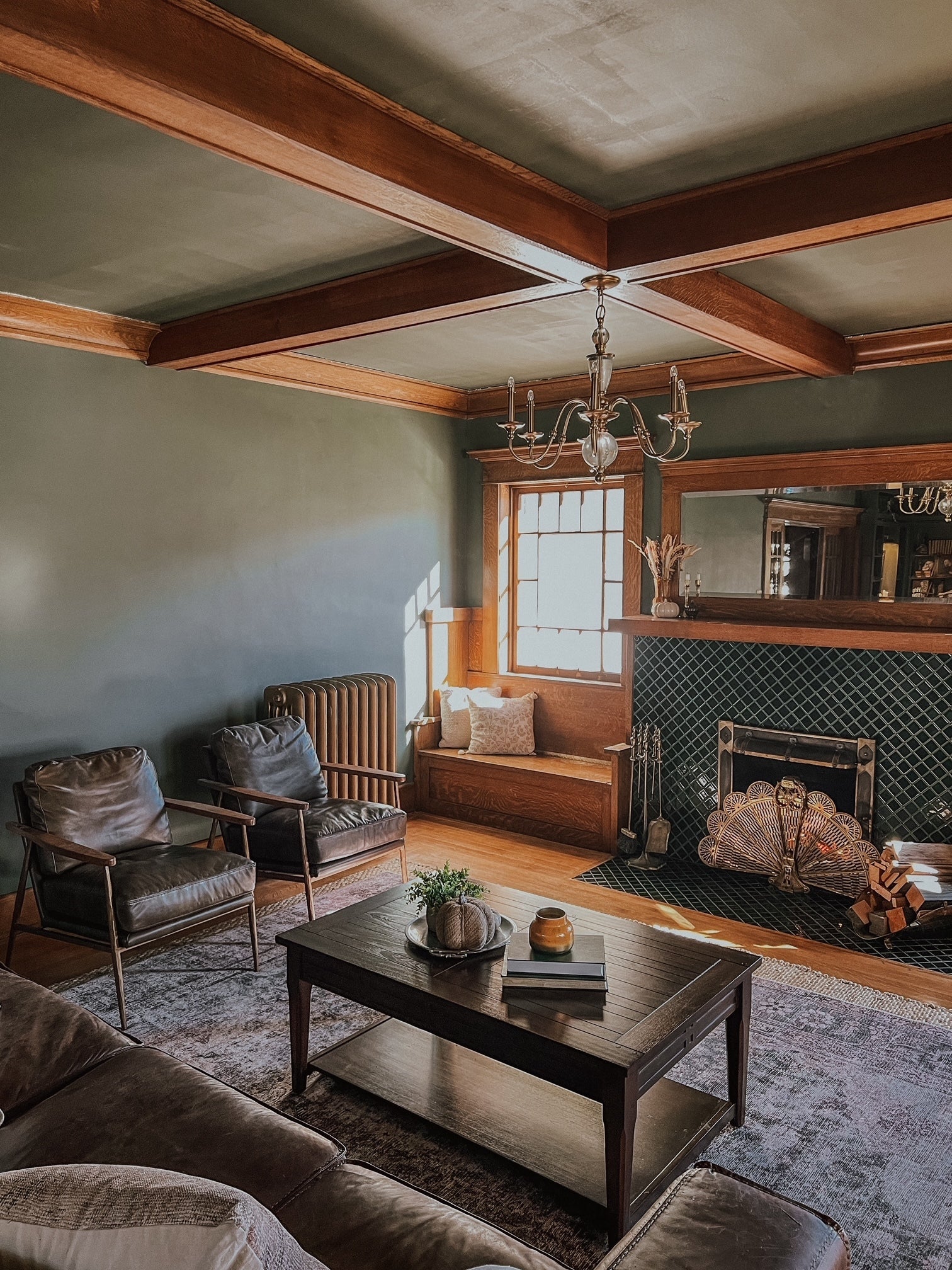 2x2 Straight Set Sheeted Original Ceramic Mosaic Tile in Evergreen Gloss