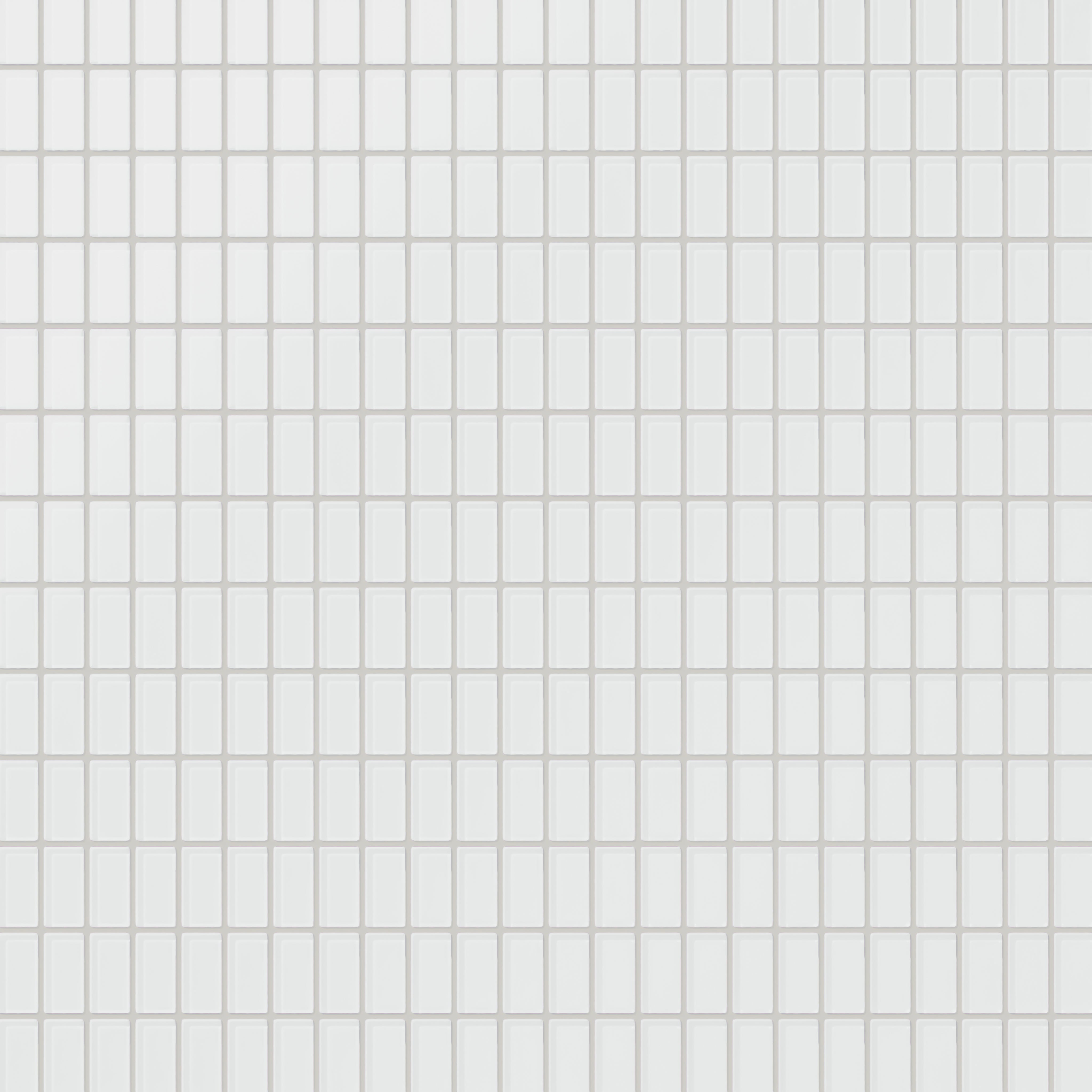 1x2 Straight Set Sheeted Glass Mosaic Tile in Egret Matte