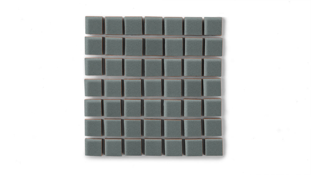 1x1 Straight Set Sheeted Original Ceramic Mosaic Tile in Flagstone Matte