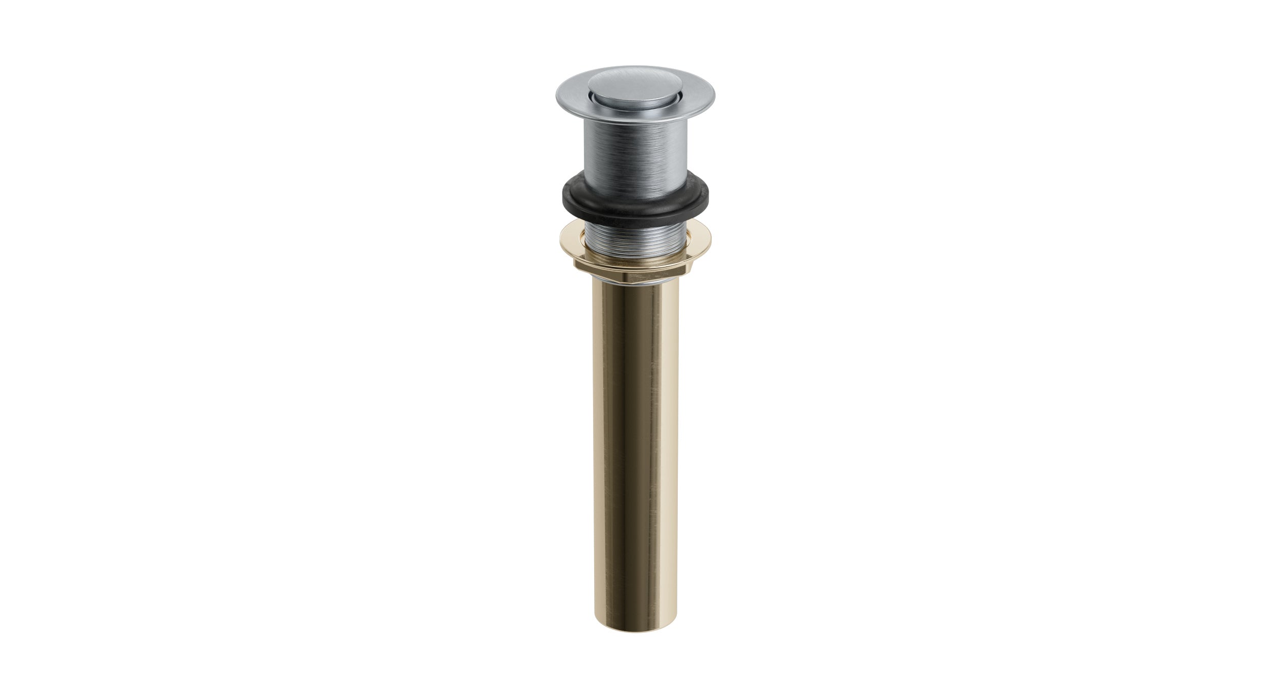 Lavatory Faucet Soft Touch Drain - Less Overflow in Satin Chrome
