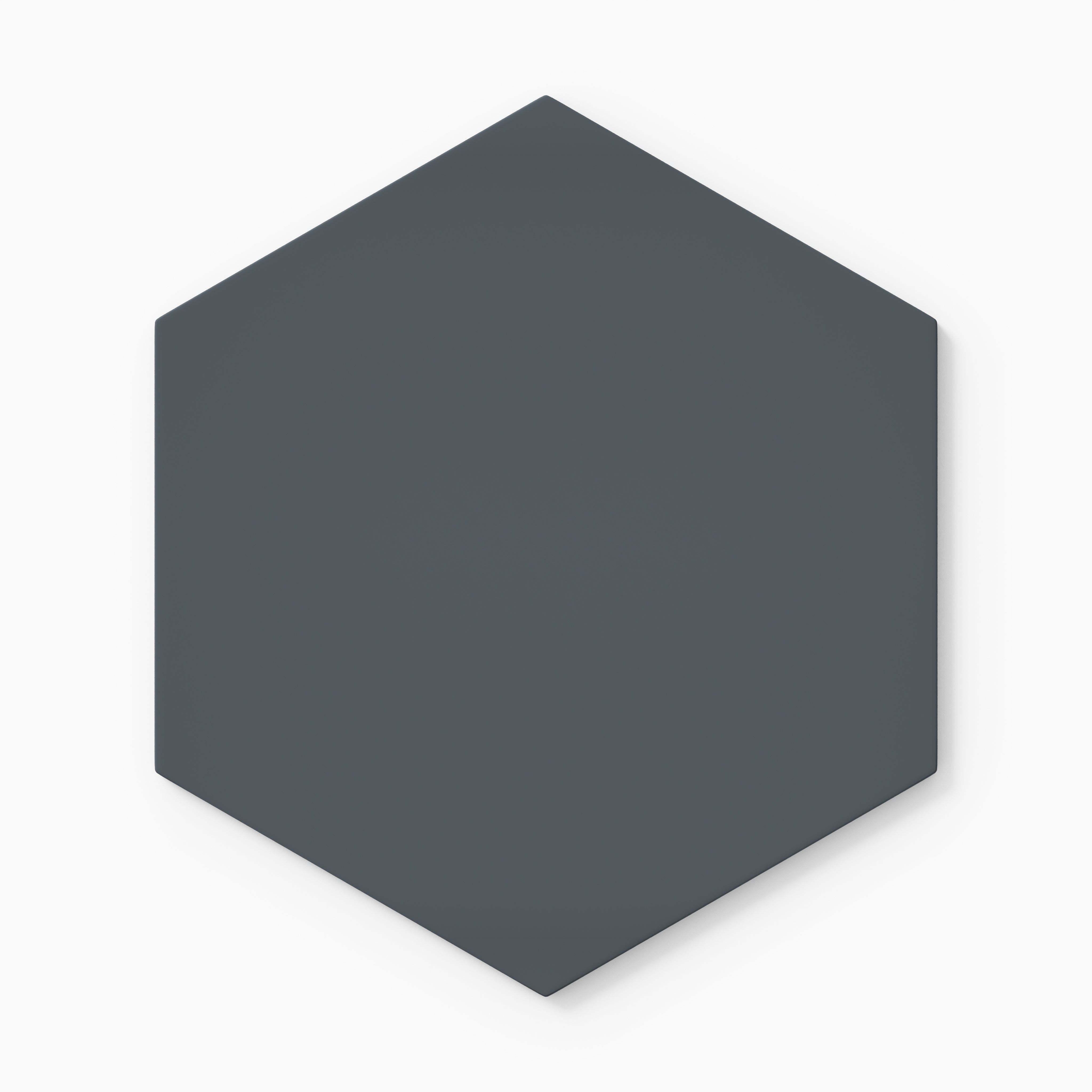 8" Hexagon Natural Press Ceramic Tile in Indigo Matte