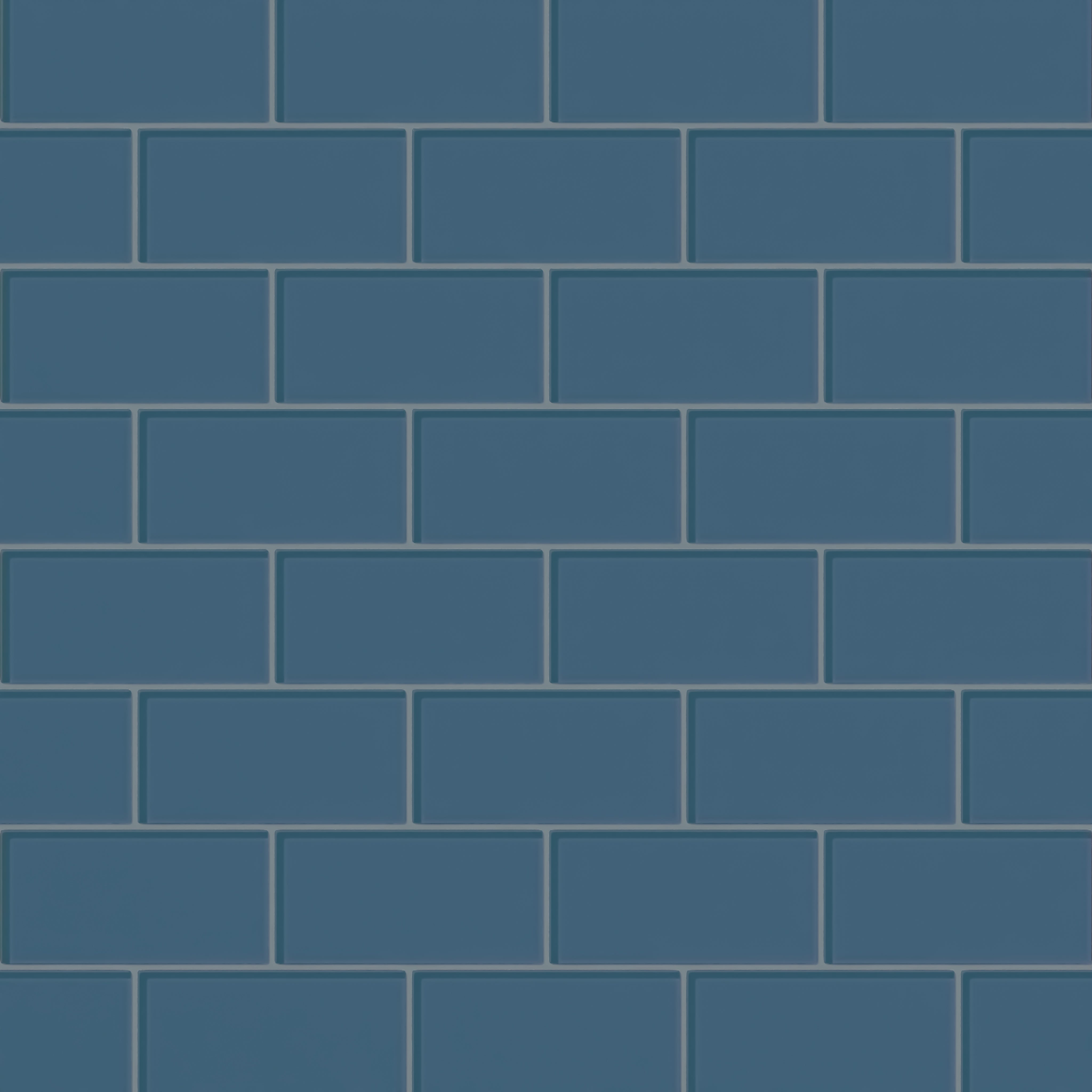 3x6 Glass Tile in Blue Jay Gloss