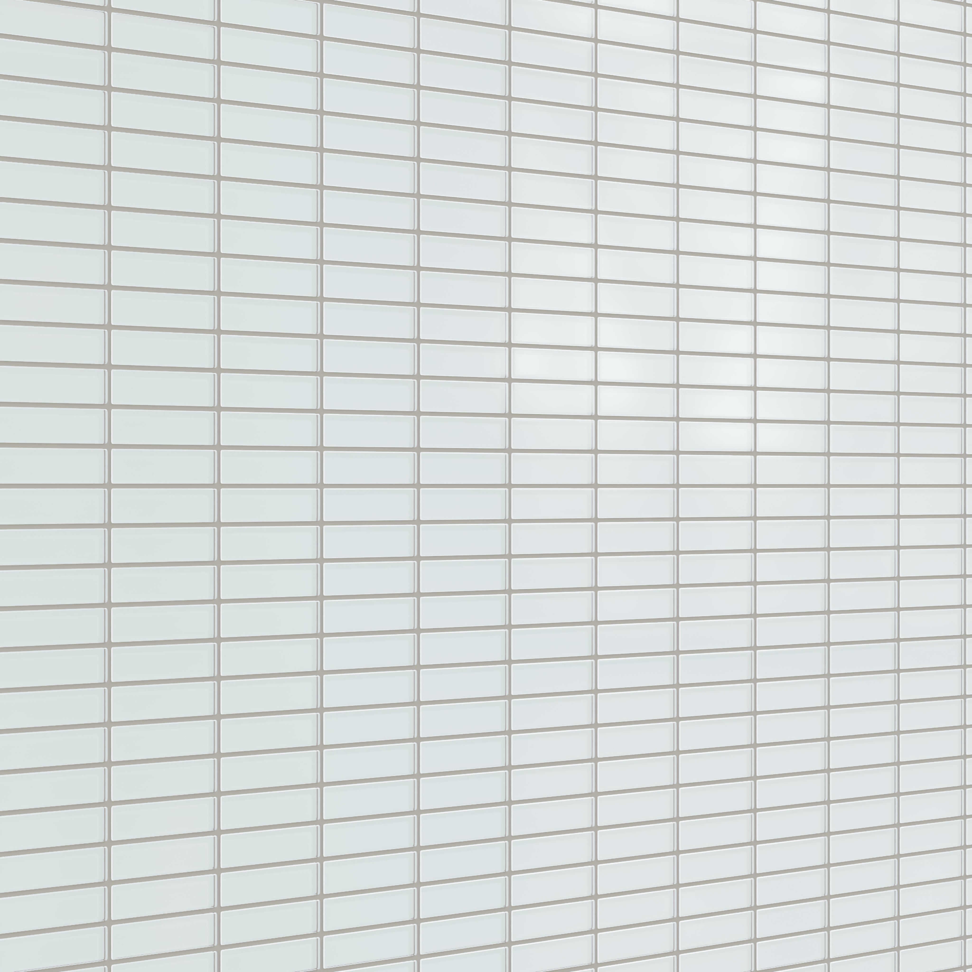 1x4 Straight Set Sheeted Glass Mosaic Tile in Warbler Matte
