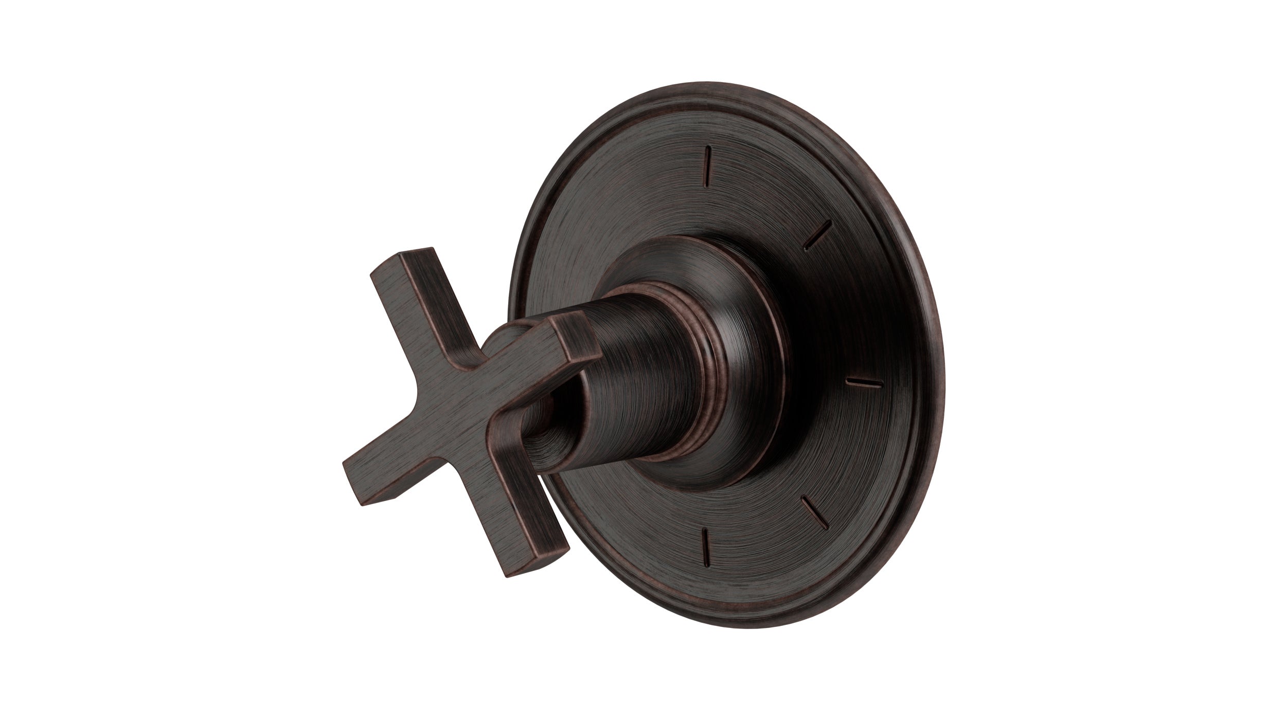 Emerson One Handle Wall Mount Shower Trim with Classic Cross Handle in Antique Bronze