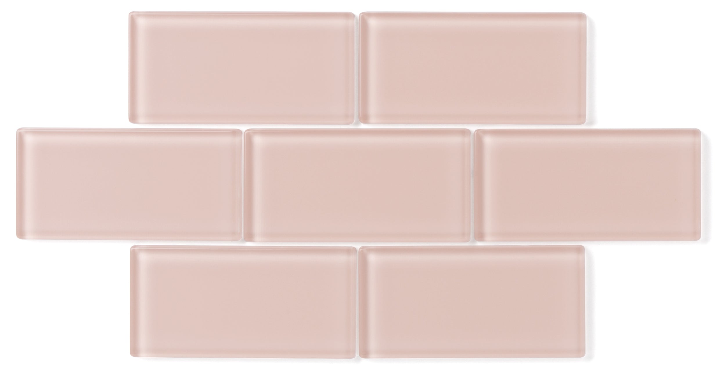 1x4 Herringbone Sheeted Glass Mosaic Tile in Rosy Finch Gloss