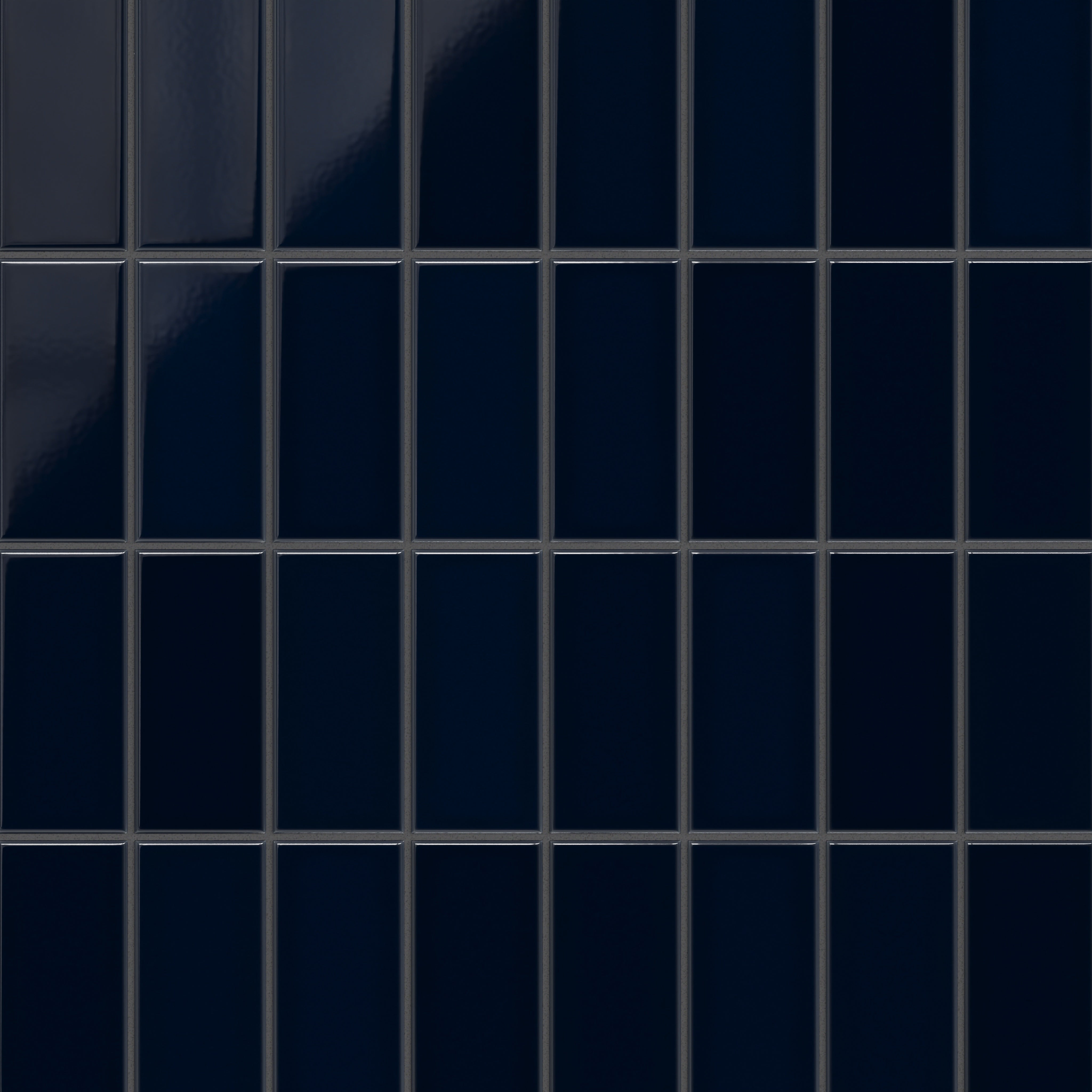 3x6 Original Ceramic Tile in Navy Blue Gloss