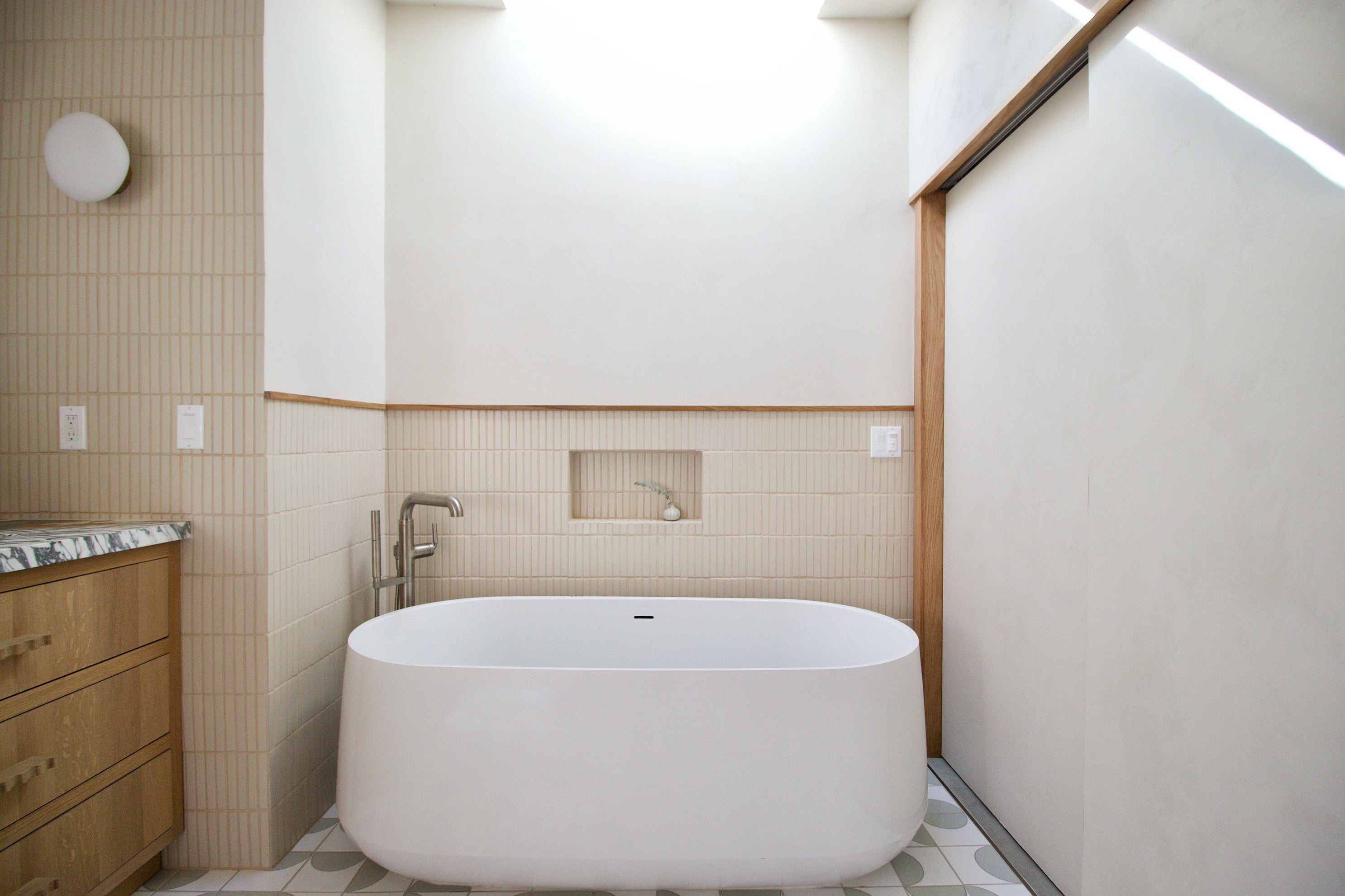 1x6 Straight Set Sheeted Original Ceramic Mosaic Tile in Ivory Matte