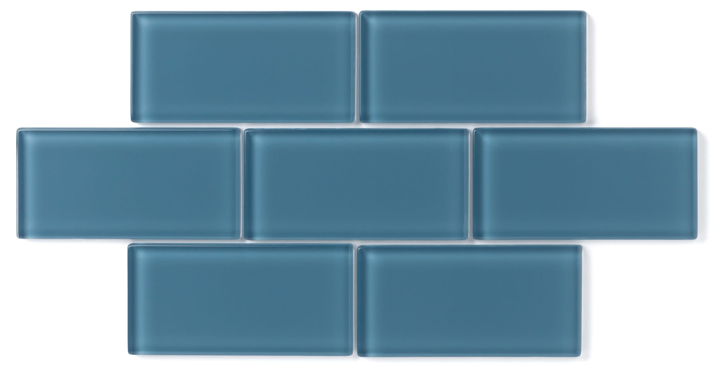 1x4 Herringbone Sheeted Glass Mosaic Tile in Blue Jay Gloss