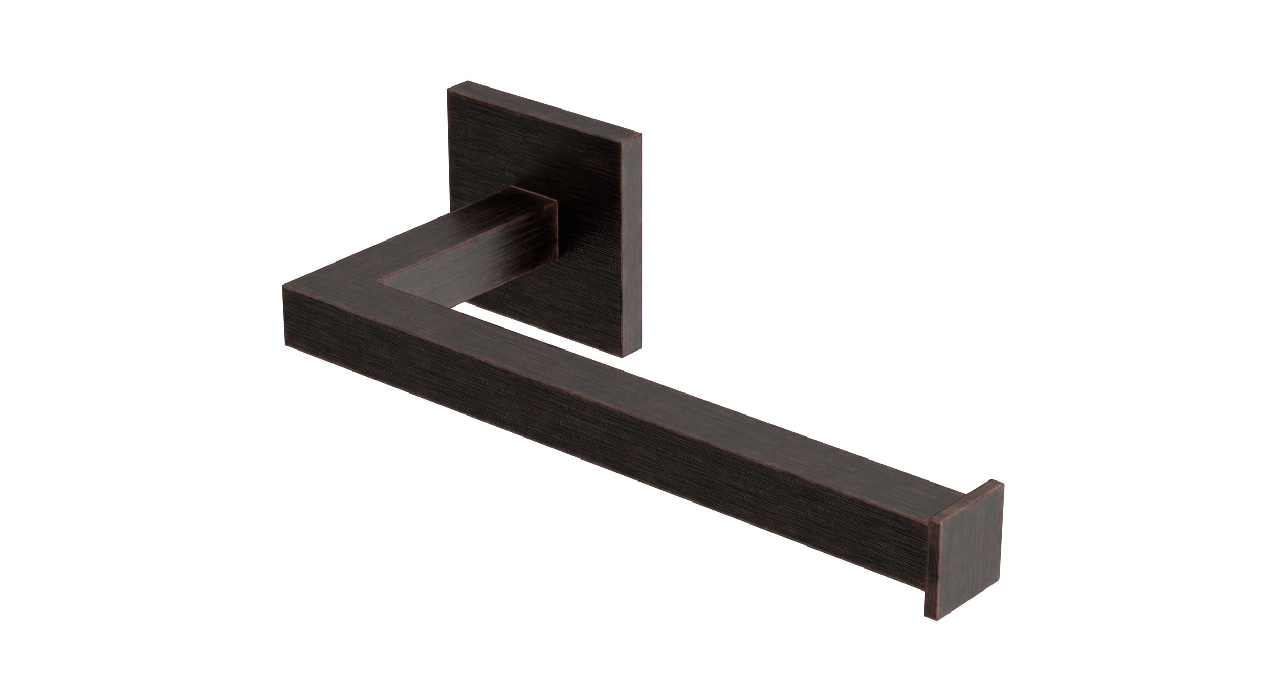 Flatiron Square Hand Towel Bar in Antique Bronze