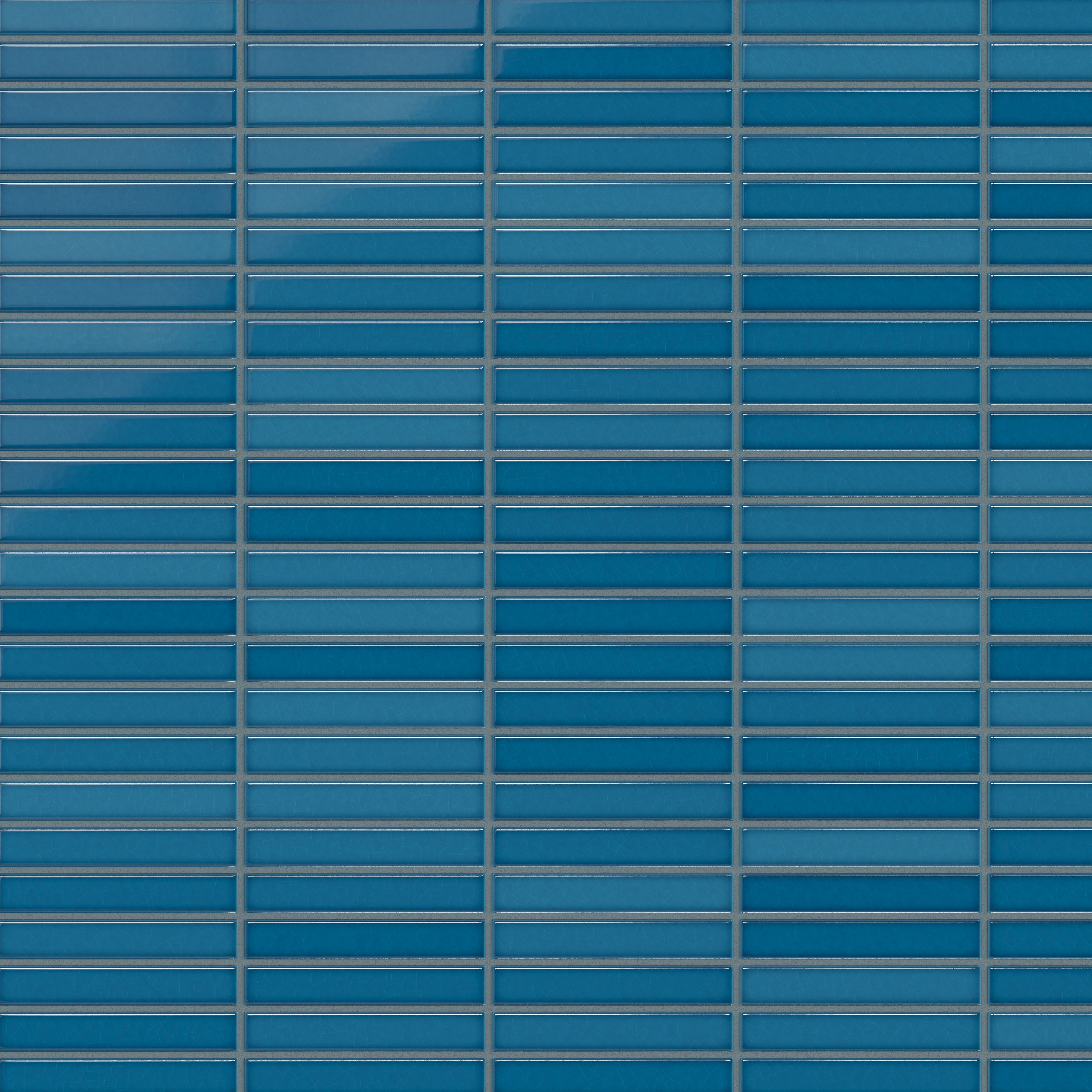 1x6 Straight Set Sheeted Original Ceramic Mosaic Tile in Adriatic Sea Gloss