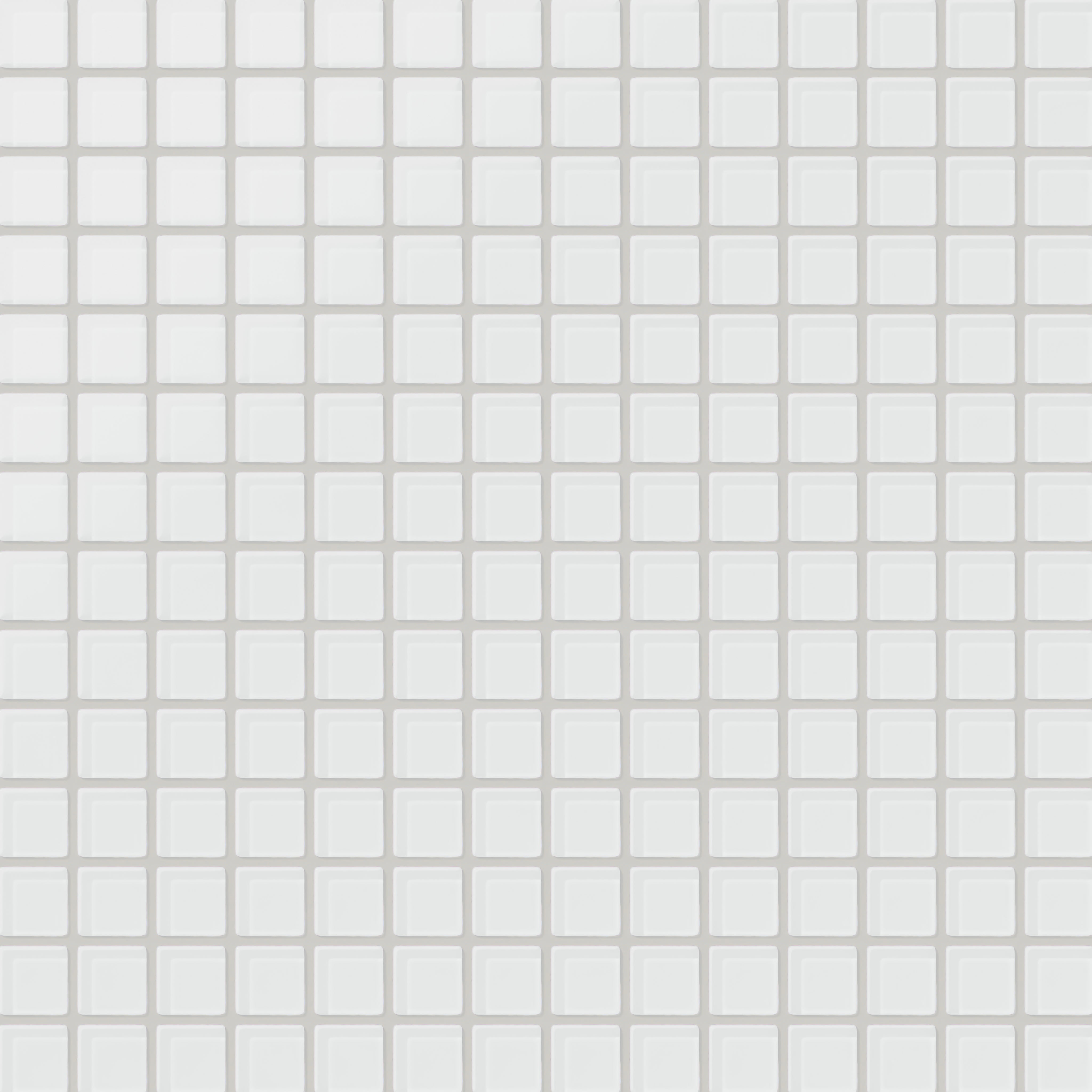 1x1 Straight Set Sheeted Glass Mosaic Tile in Egret Matte