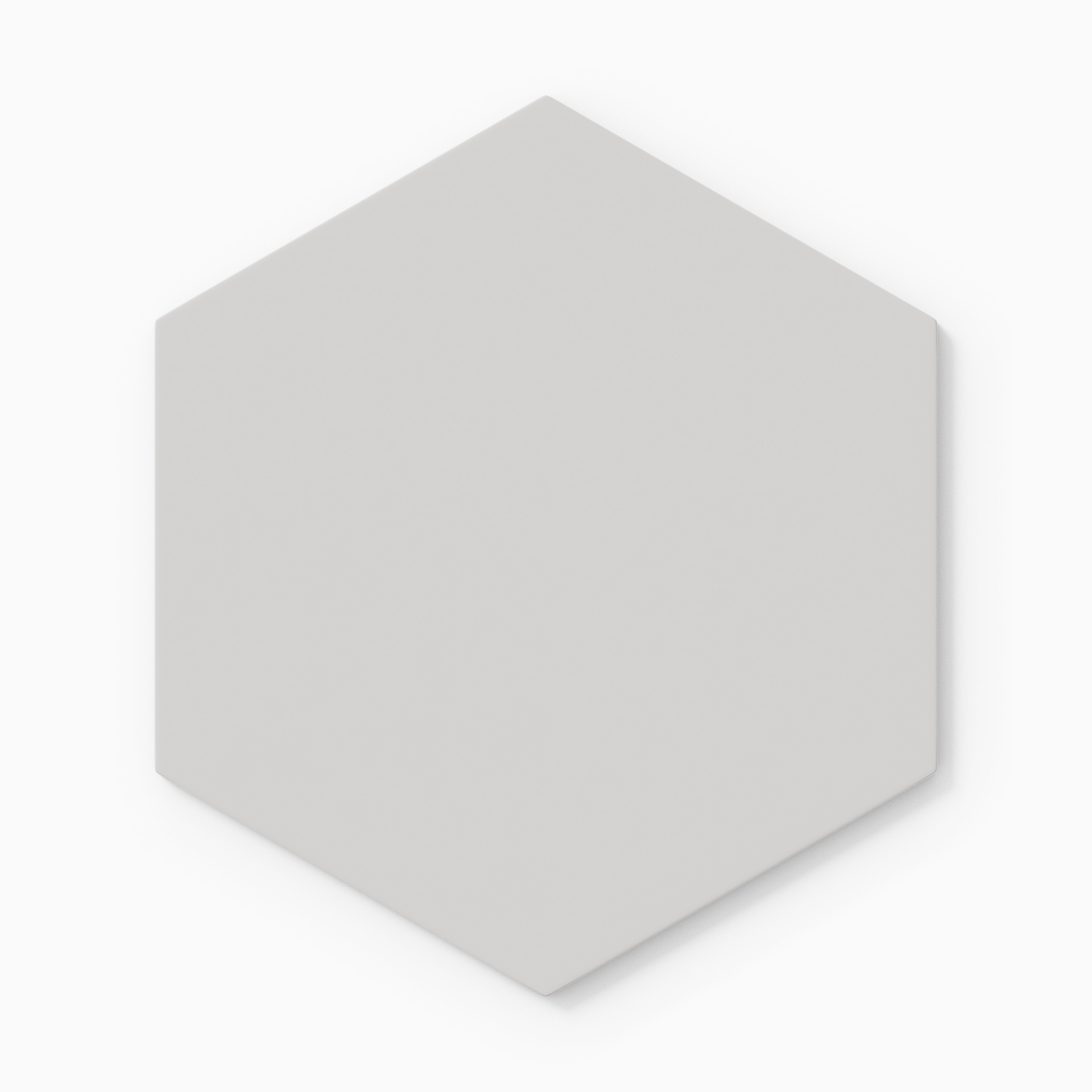 8" Hexagon Natural Press Ceramic Tile in Cloud Cover Matte