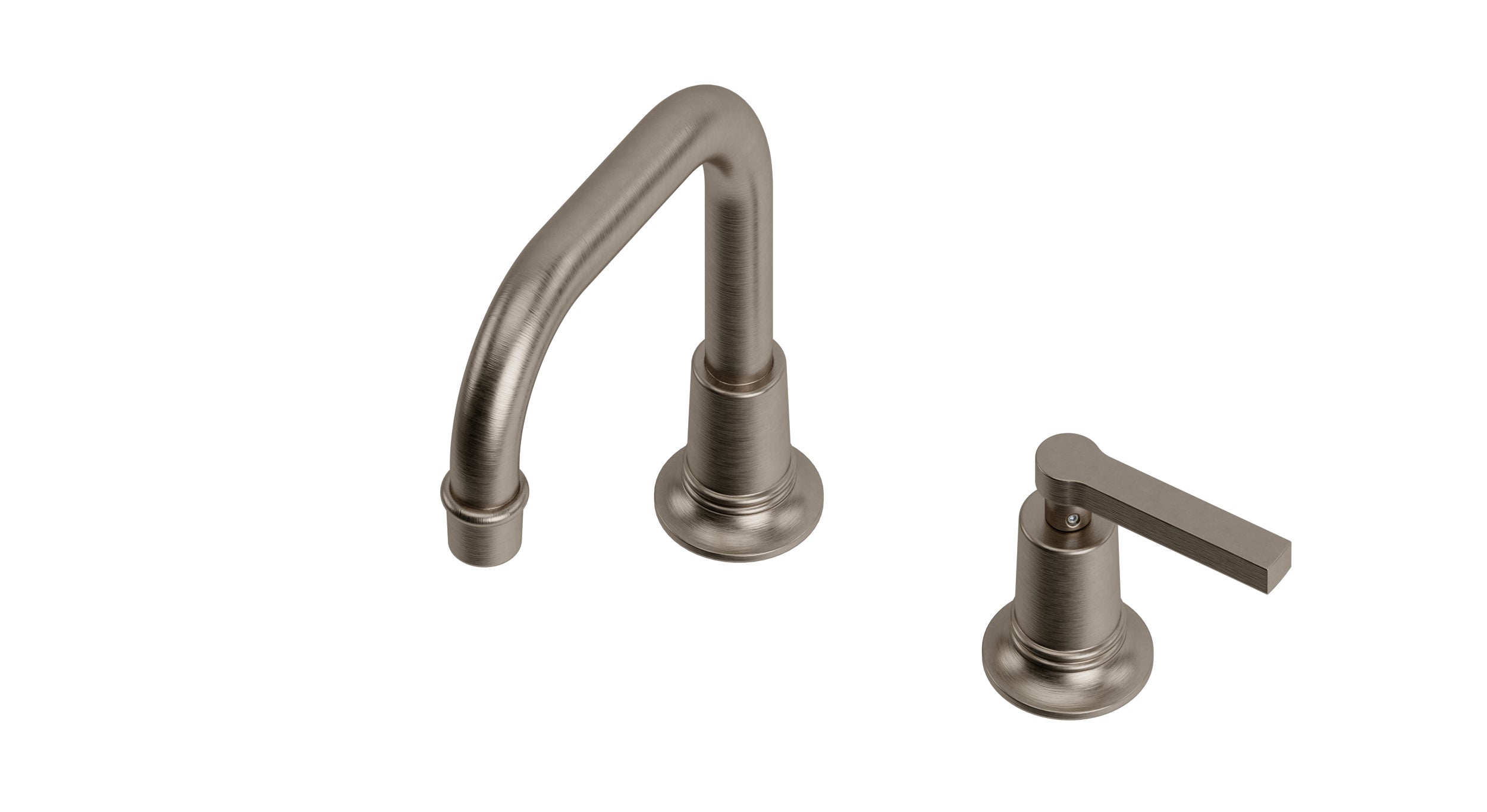 Emerson One Handle Deck Mount Squaretop Lavatory Faucet with Classic Lever Handle in Antique Nickel