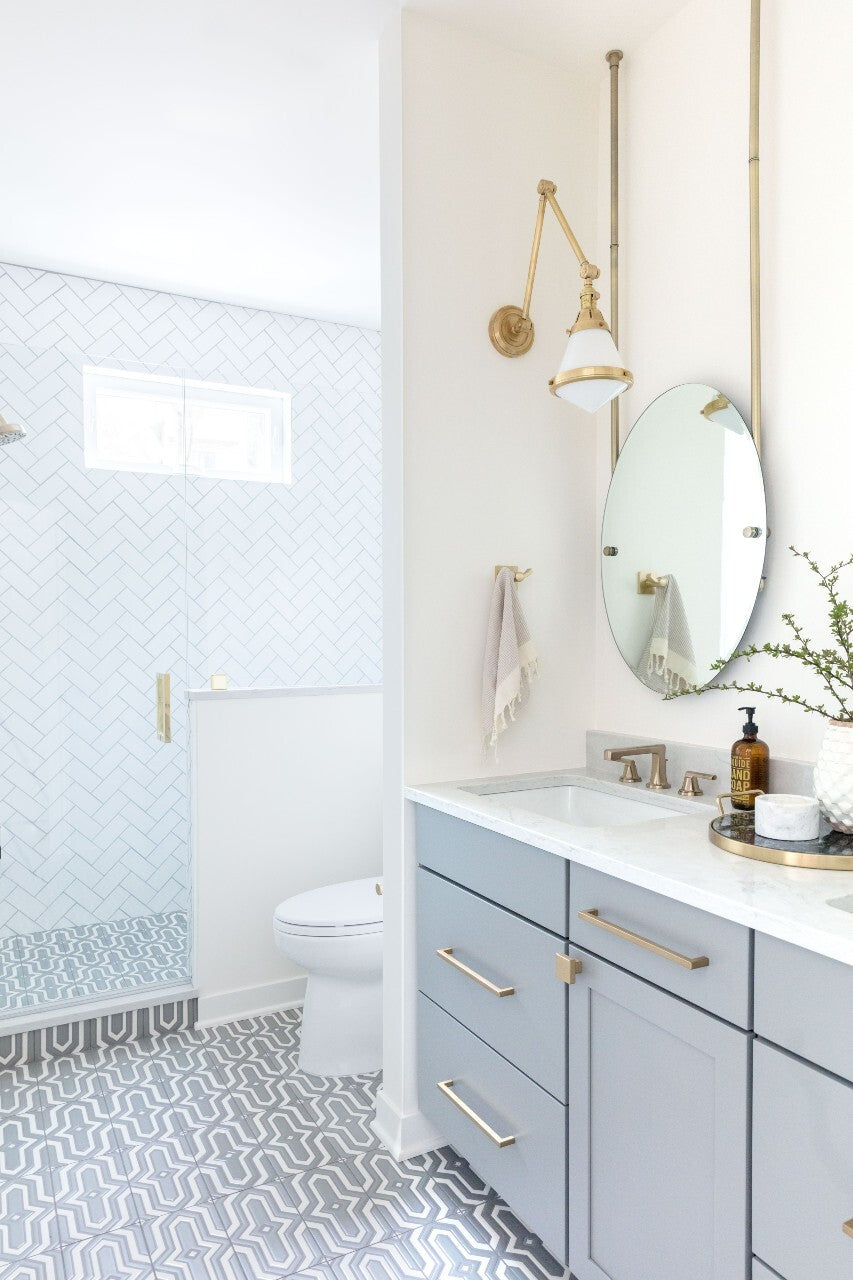 6x12 Handpainted Tile Mazagan in Neutral Motif