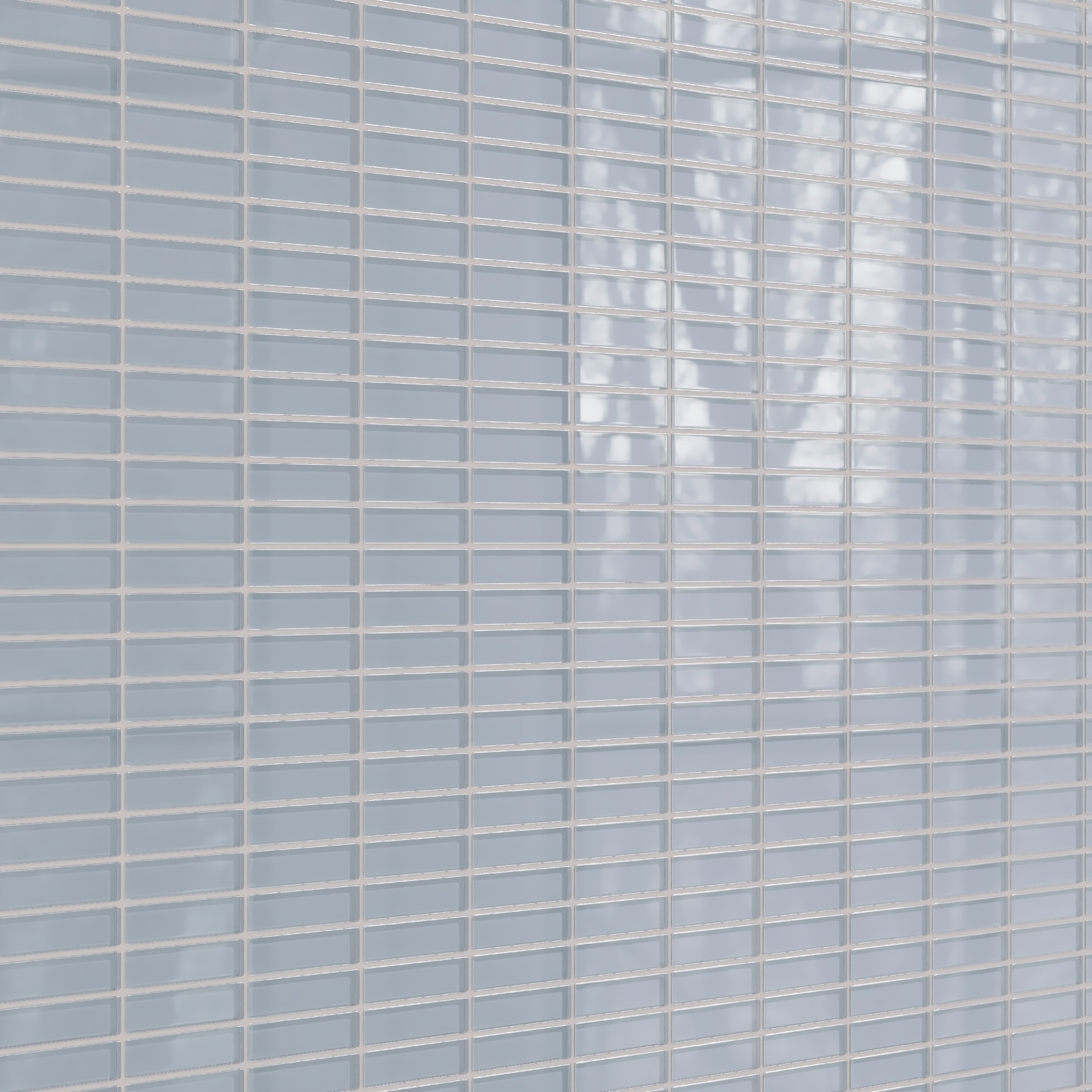 1x4 Straight Set Sheeted Glass Mosaic Tile in Pinyon Jay Gloss