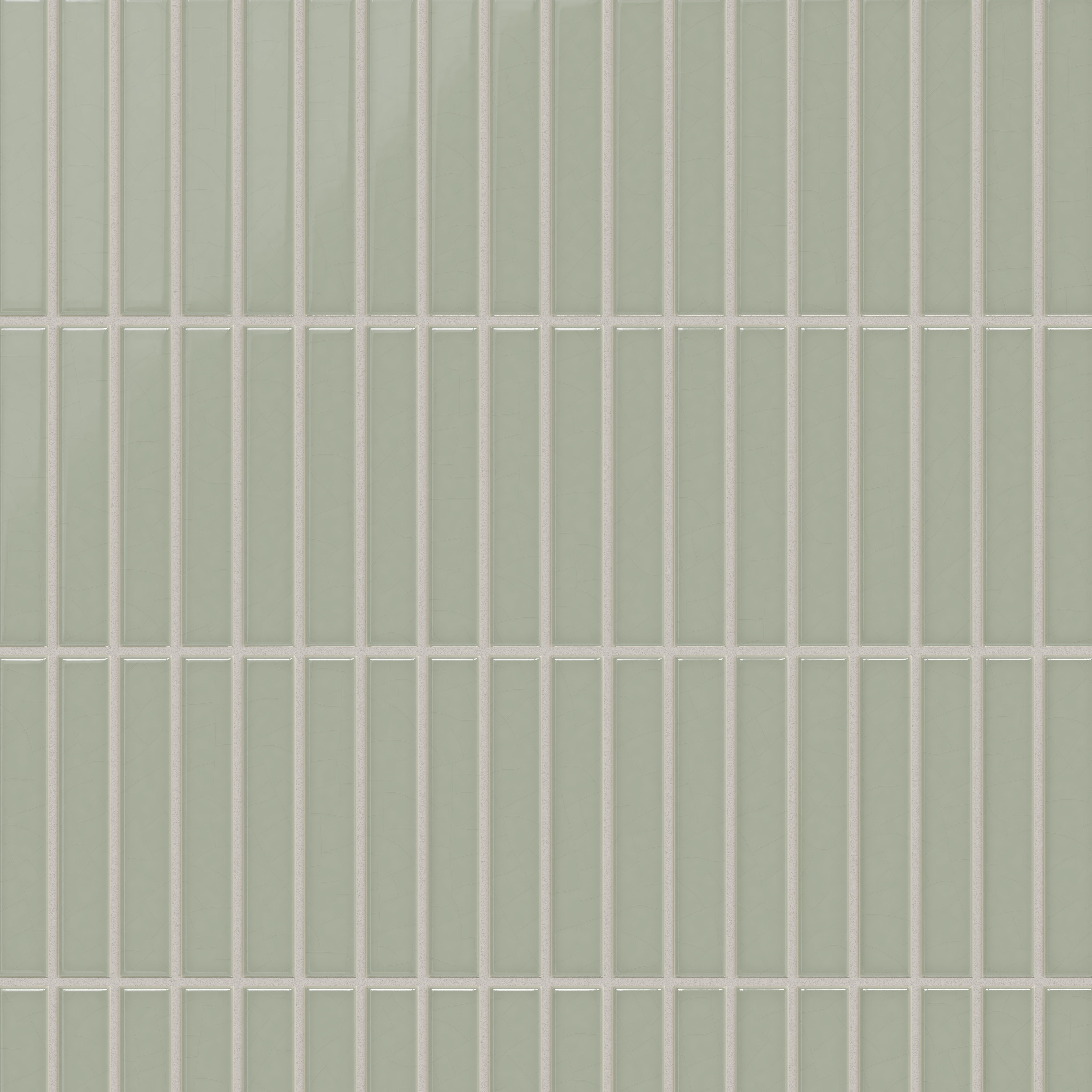 1x6 Straight Set Sheeted Original Ceramic Mosaic Tile in Rosemary Gloss