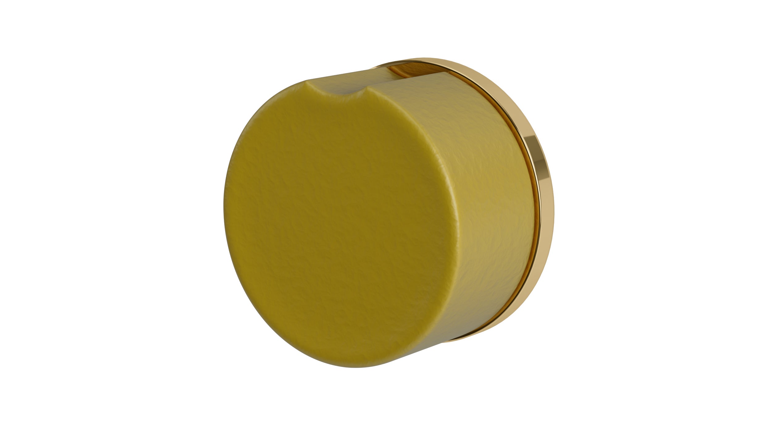 Foundry One Handle Wall Mount Diverter/Volume Control Shower Trim with Groove Ceramic Knob Handle in Polished Brass