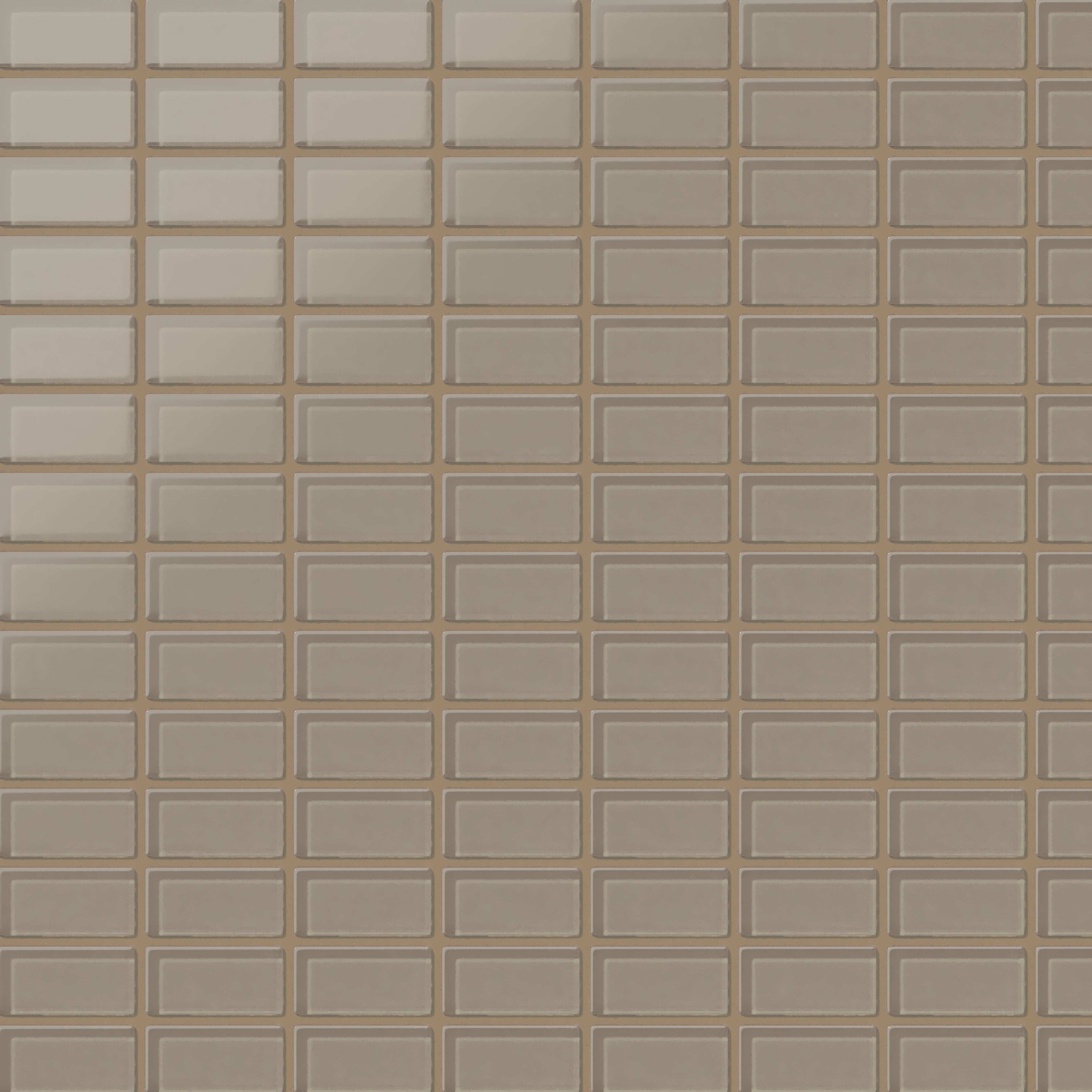 1x2 Straight Set Sheeted Glass Mosaic Tile in Quail Matte