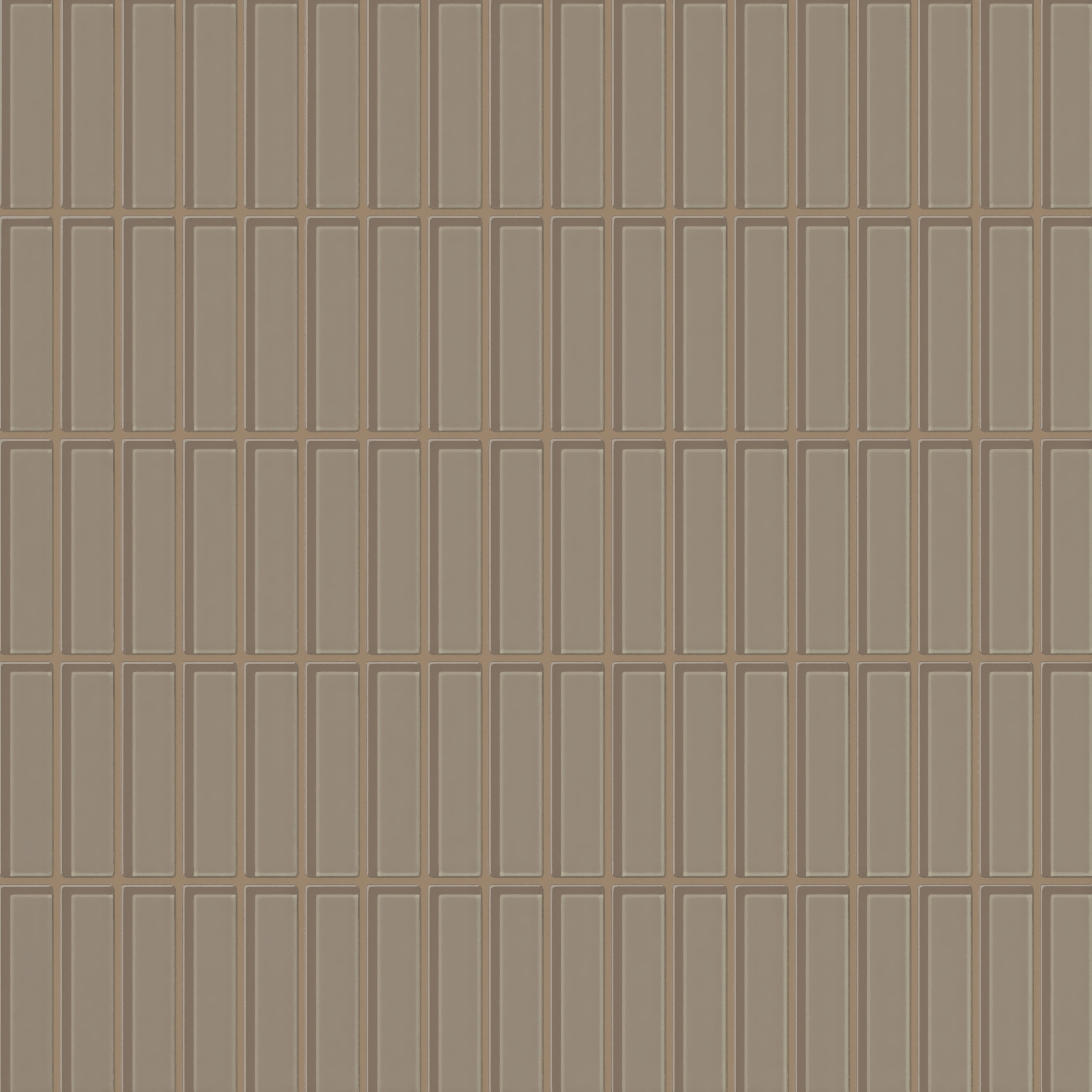 1x4 Straight Set Sheeted Glass Mosaic Tile in Quail Gloss