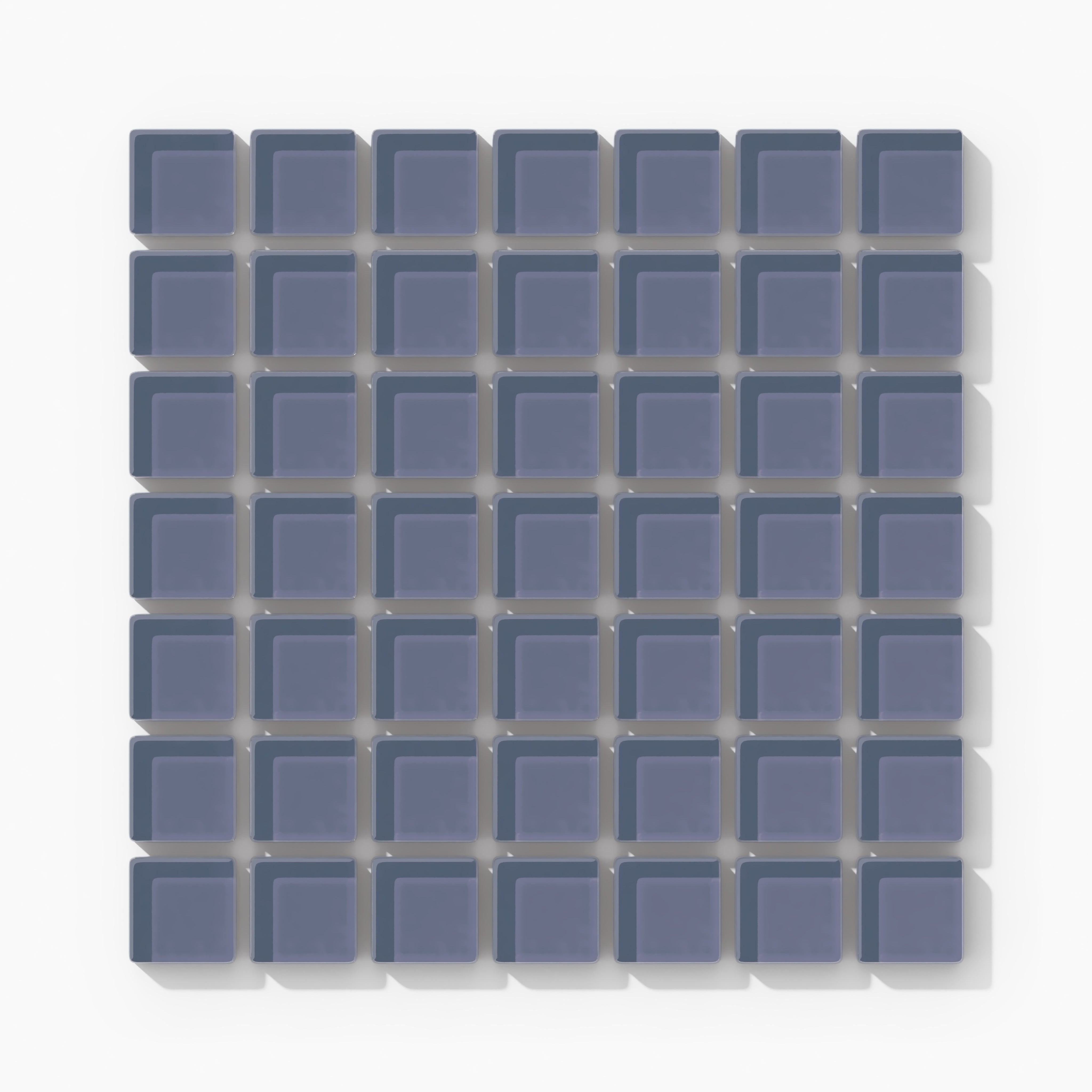 1x1 Straight Set Sheeted Glass Mosaic Tile in Nuthatch Gloss