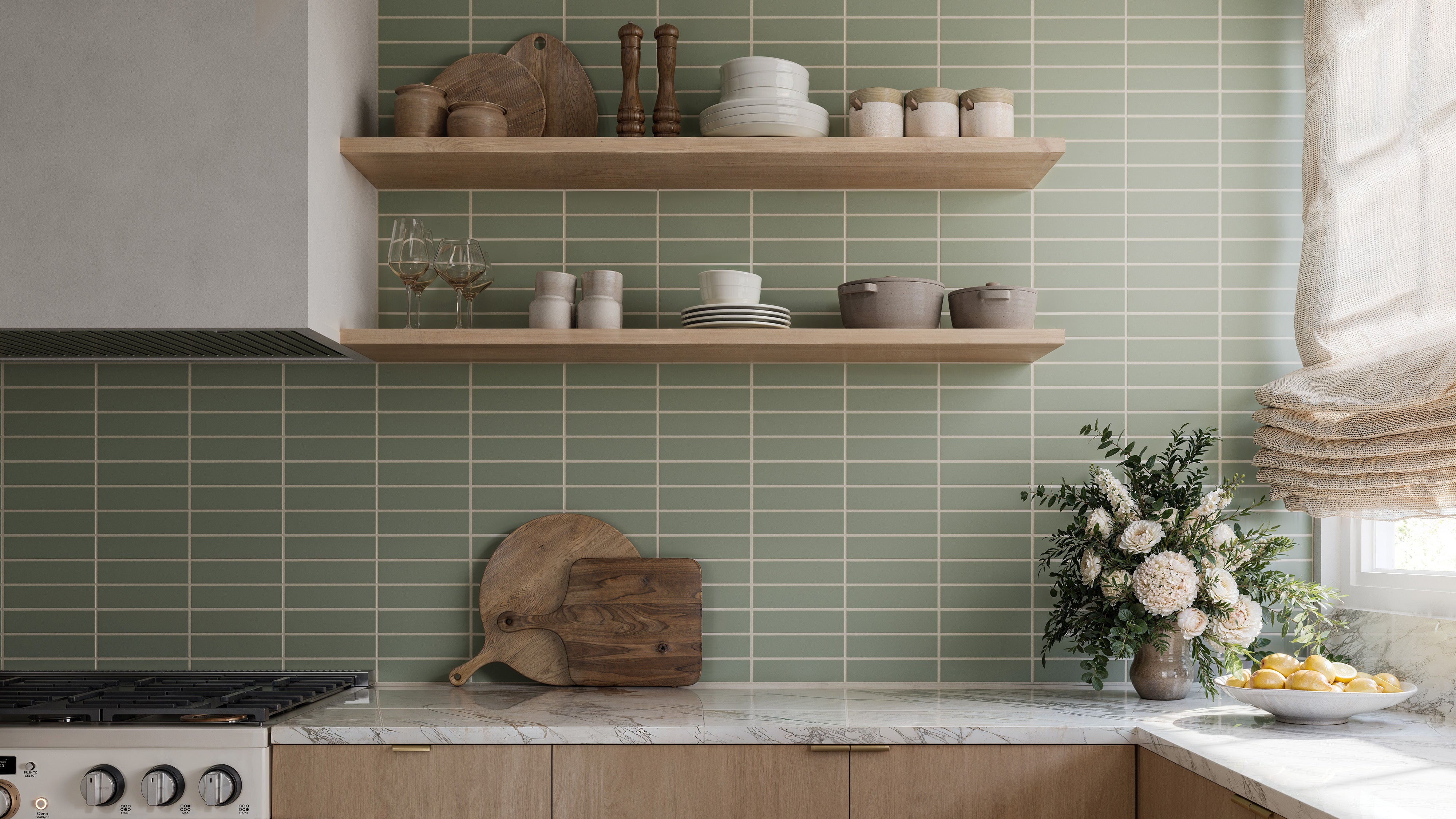 2x8 Original Ceramic Tile in Rosemary Matte