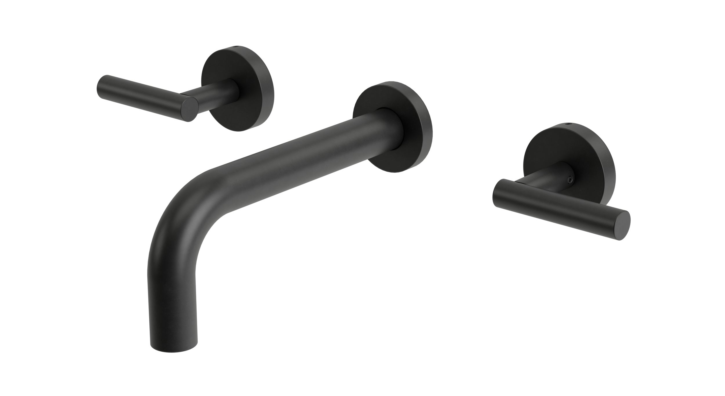 Contour Two Handle Wall Mount 7.5" Lavatory Faucet with Soft Lever Handles in Oil Rubbed Bronze