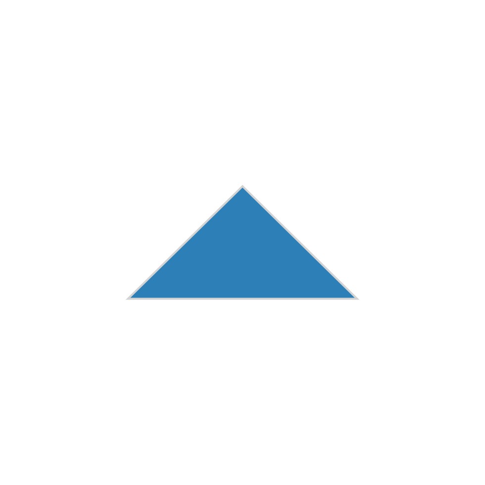 4" Triangle Original Ceramic Tile in Aegean Sea Matte