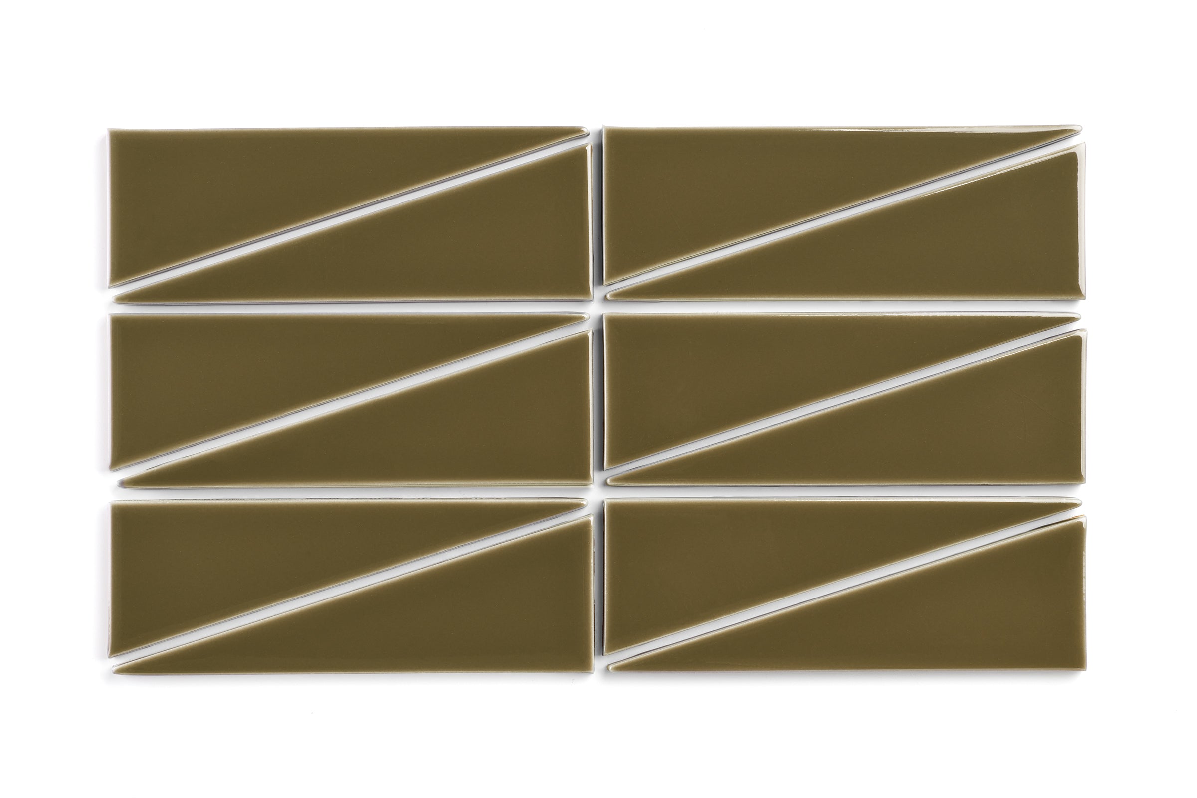 Right Scalene Triangle Original Ceramic Tile in Chaparral Gloss