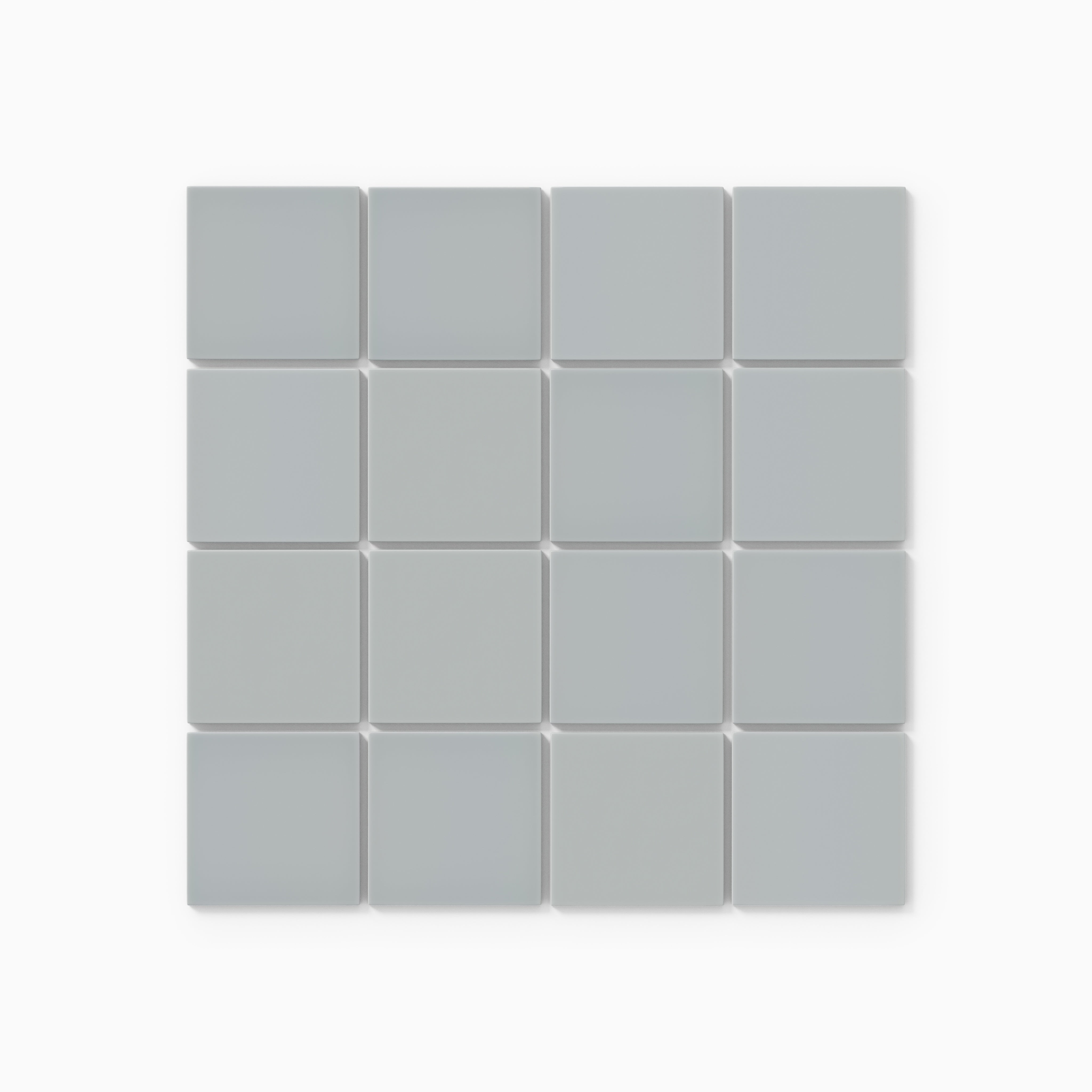 3x3 Straight Set Sheeted Natural Press Ceramic Mosaic Tile in Alberta Blue Gloss