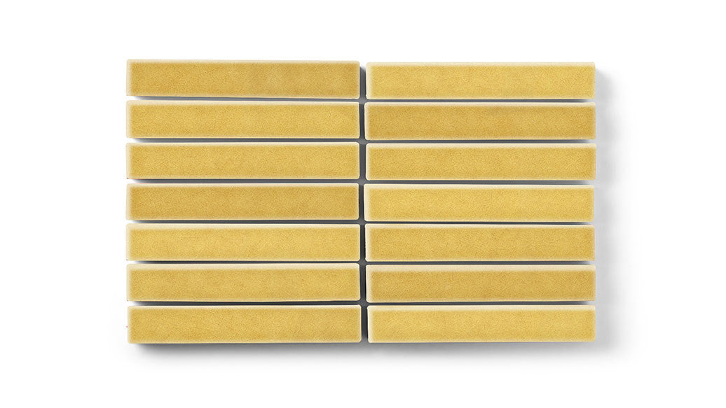 1x6 Straight Set Sheeted Original Ceramic Mosaic Tile in Haystack Gloss