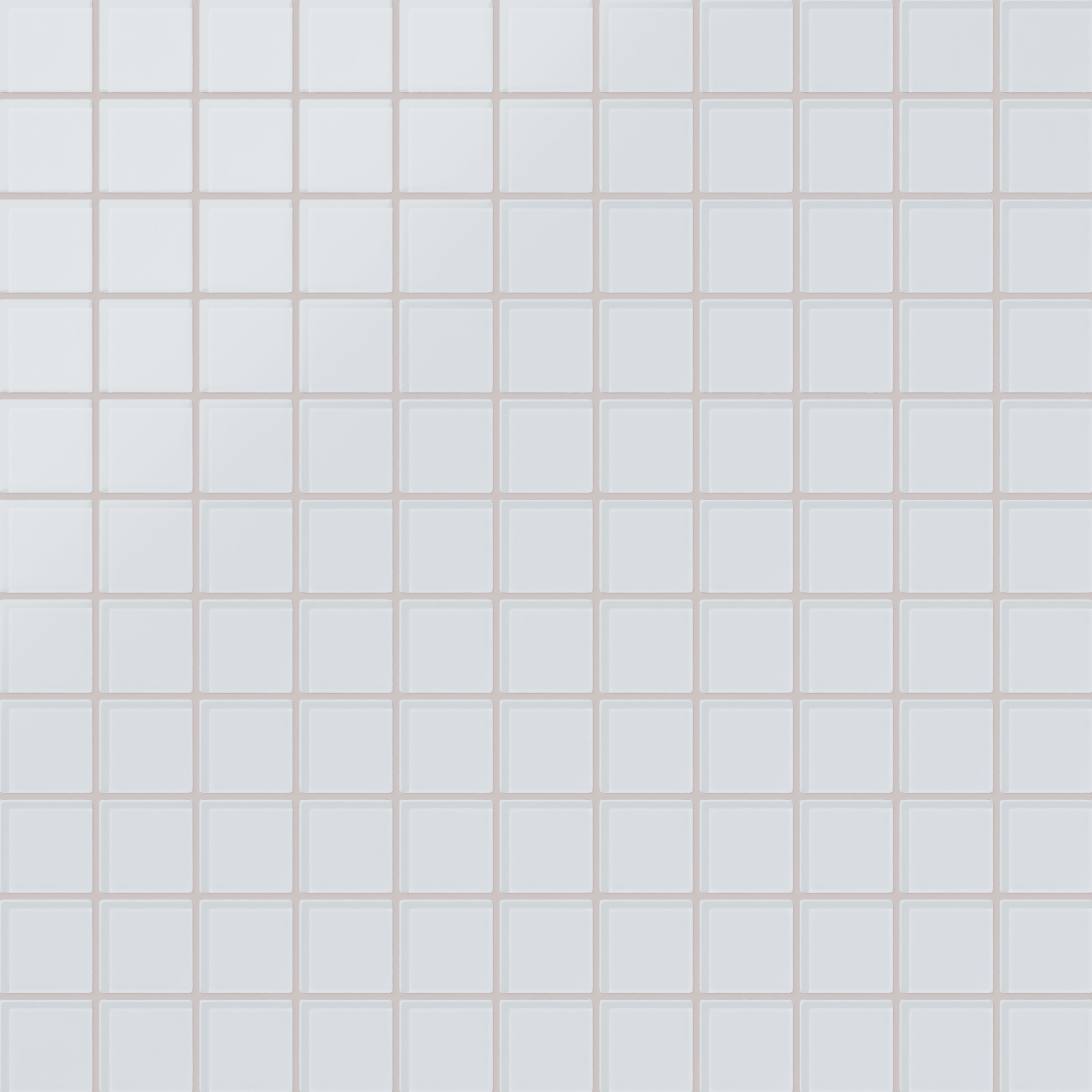 2x2 Straight Set Sheeted Glass Mosaic Tile in Snowy Owl Matte