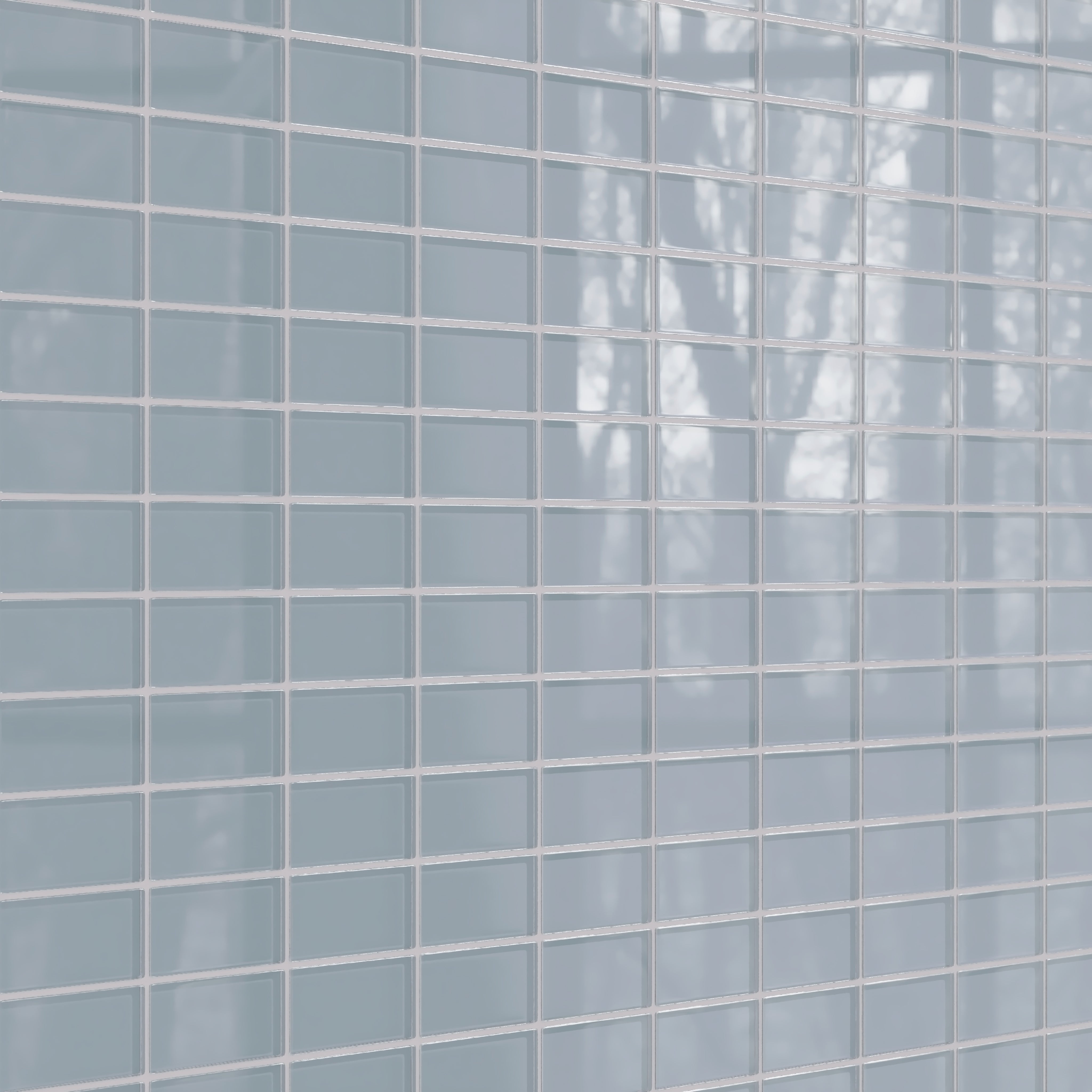2x4 Straight Set Sheeted Glass Mosaic Tile in Pinyon Jay Gloss