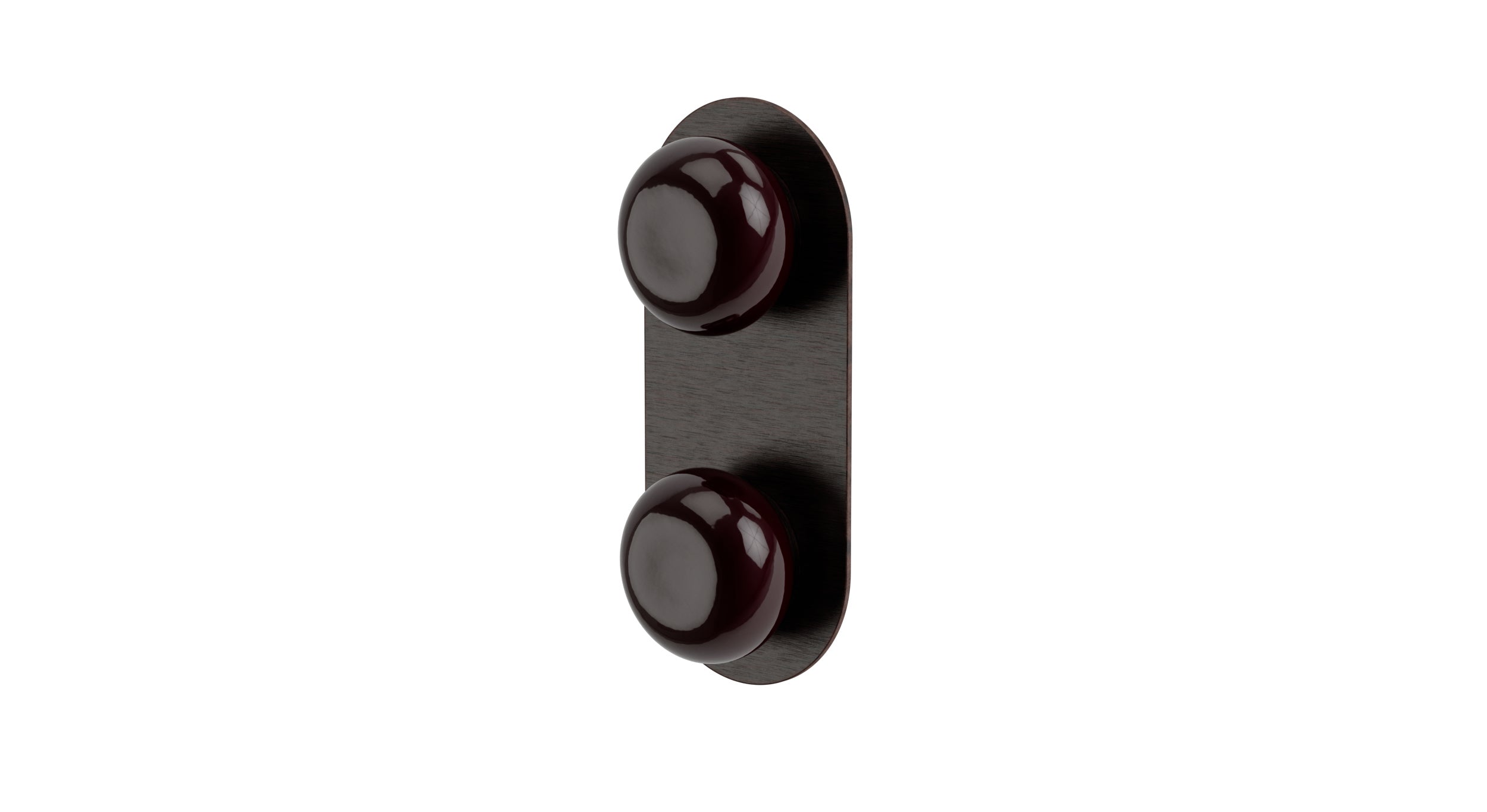 Foundry Two Handle Wall Mount Shower Trim with Pebble Ceramic Knob Handles in Antique Bronze